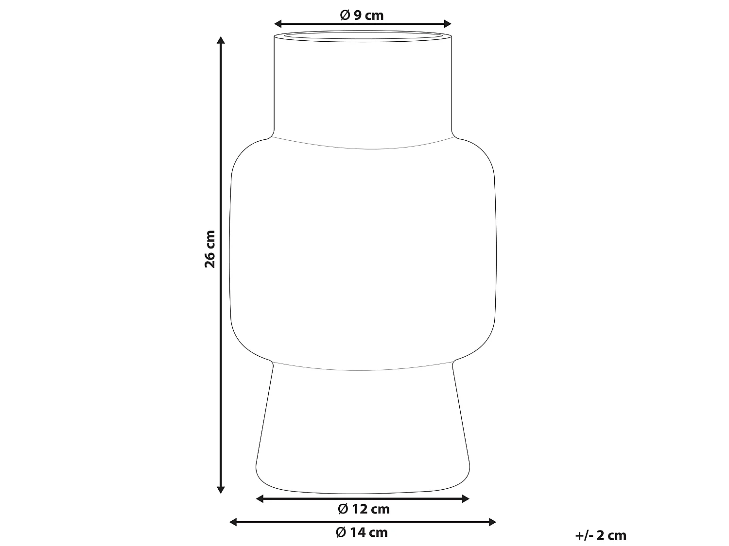 Jarrón para flores MEGALO Vidrio 26 cm Gris