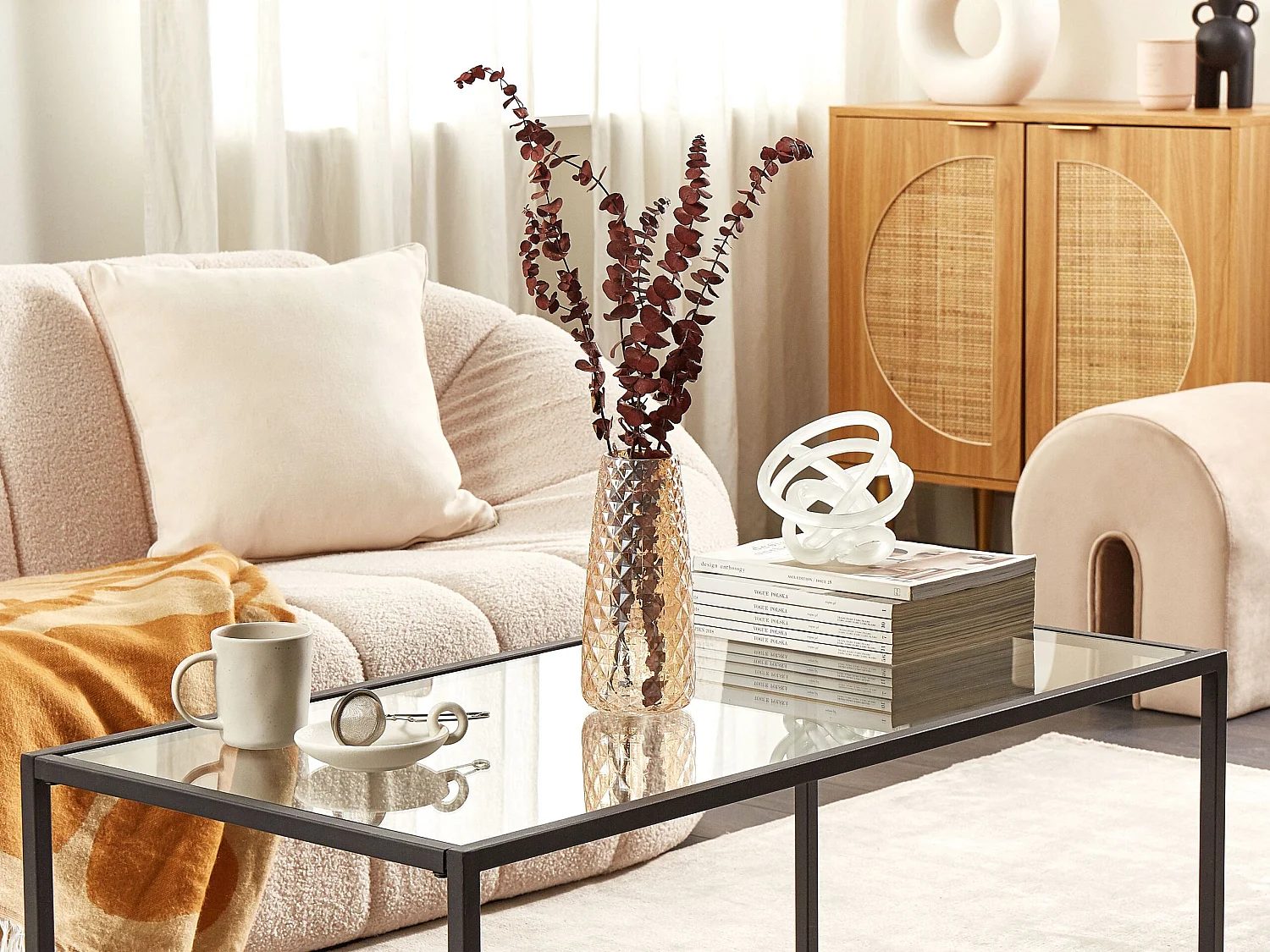 Vase à fleurs PACHEIA Verre 23 cm Orange