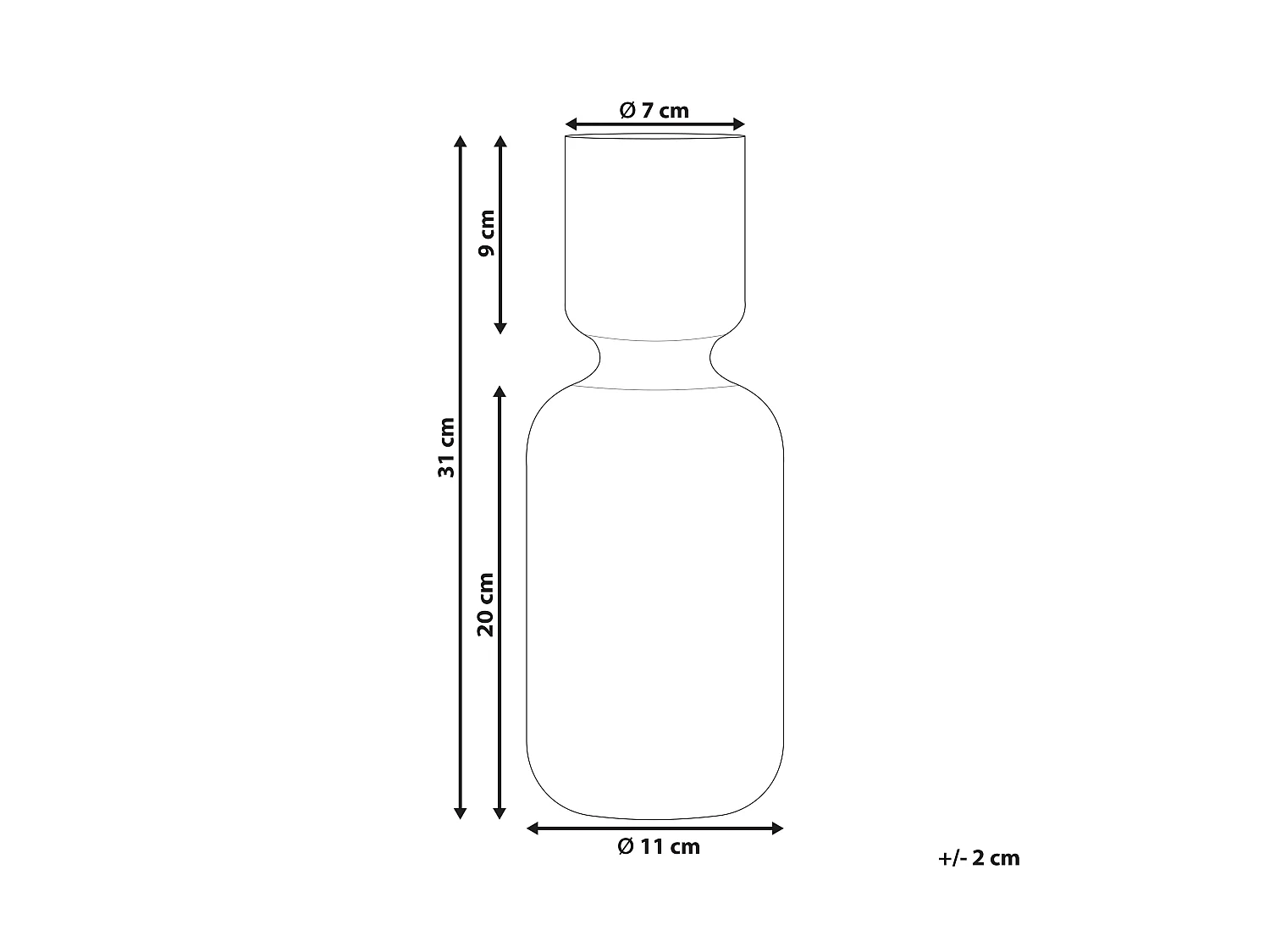 Jarrón para flores TRAGANA Vidrio 31 cm Violeta