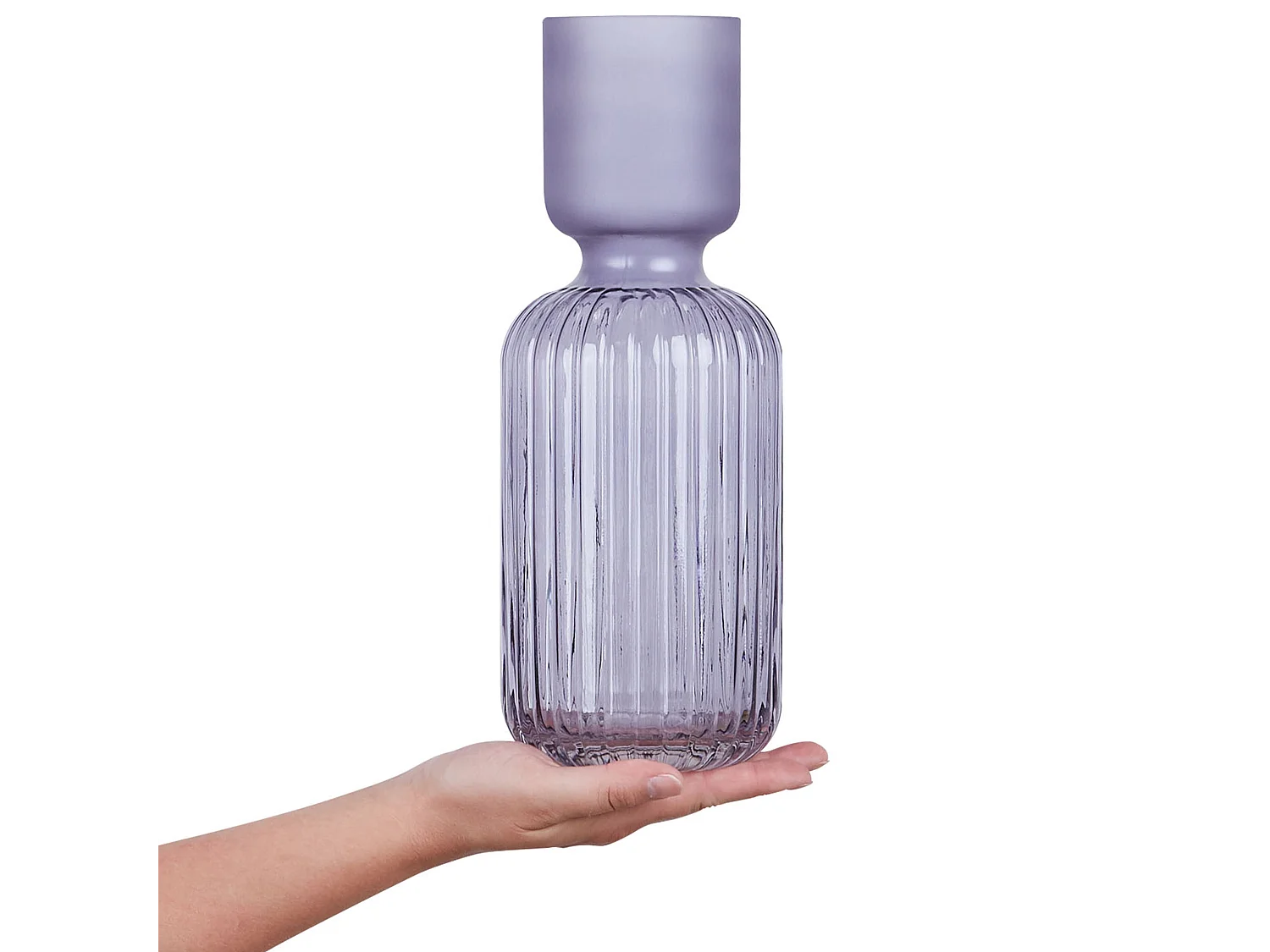 Jarrón para flores TRAGANA Vidrio 31 cm Violeta