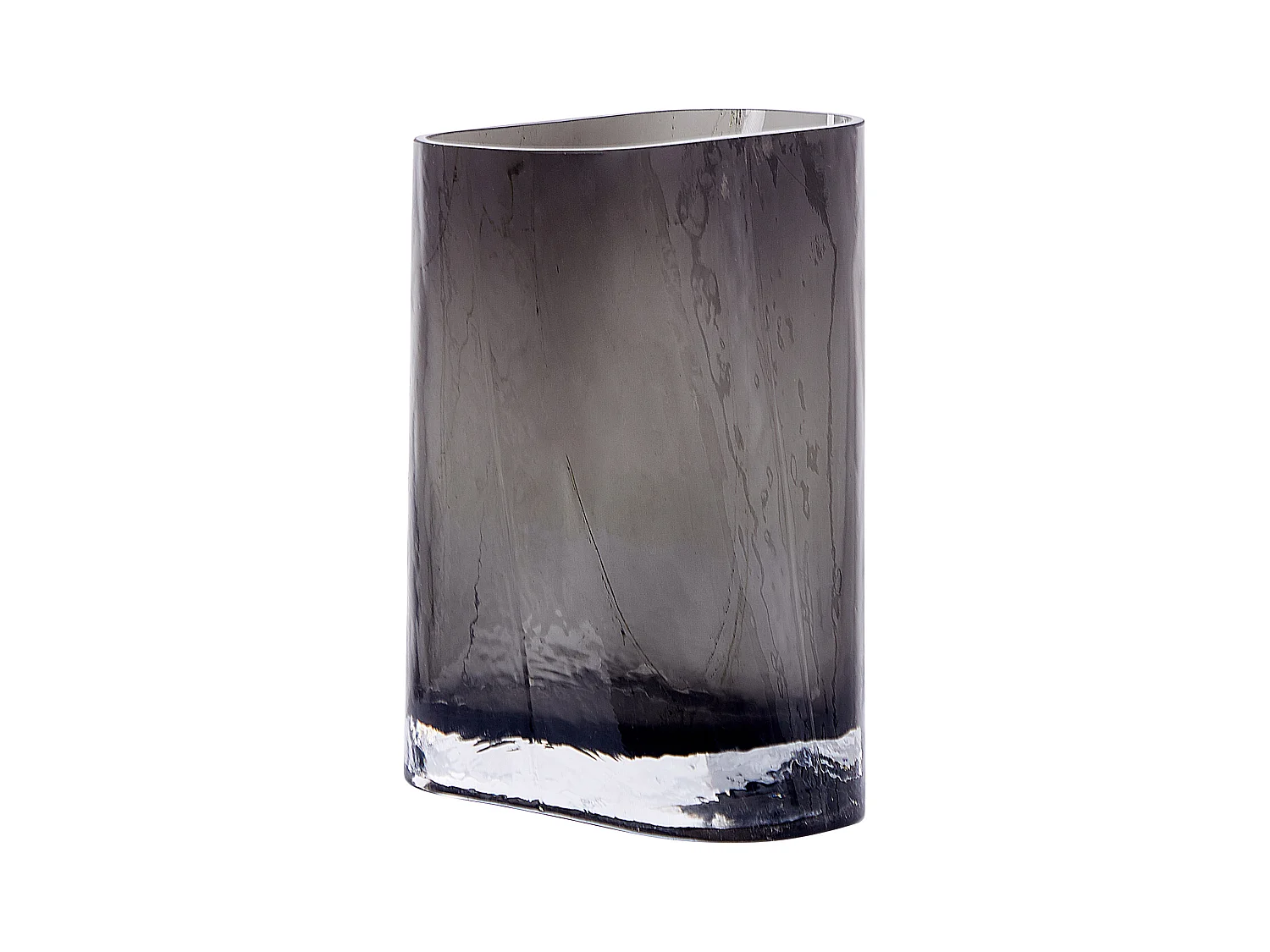 Blumenvase MITATA Glas 20 cm Grau