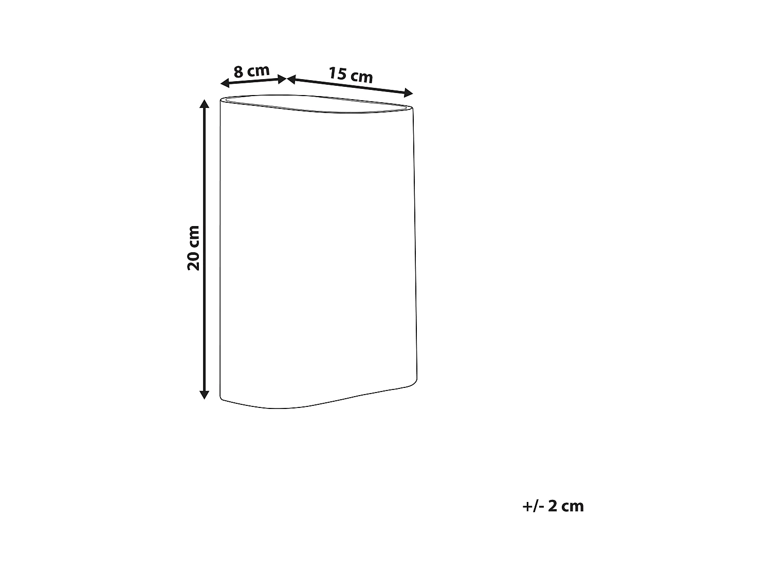 Blumenvase MITATA Glas 20 cm Grau
