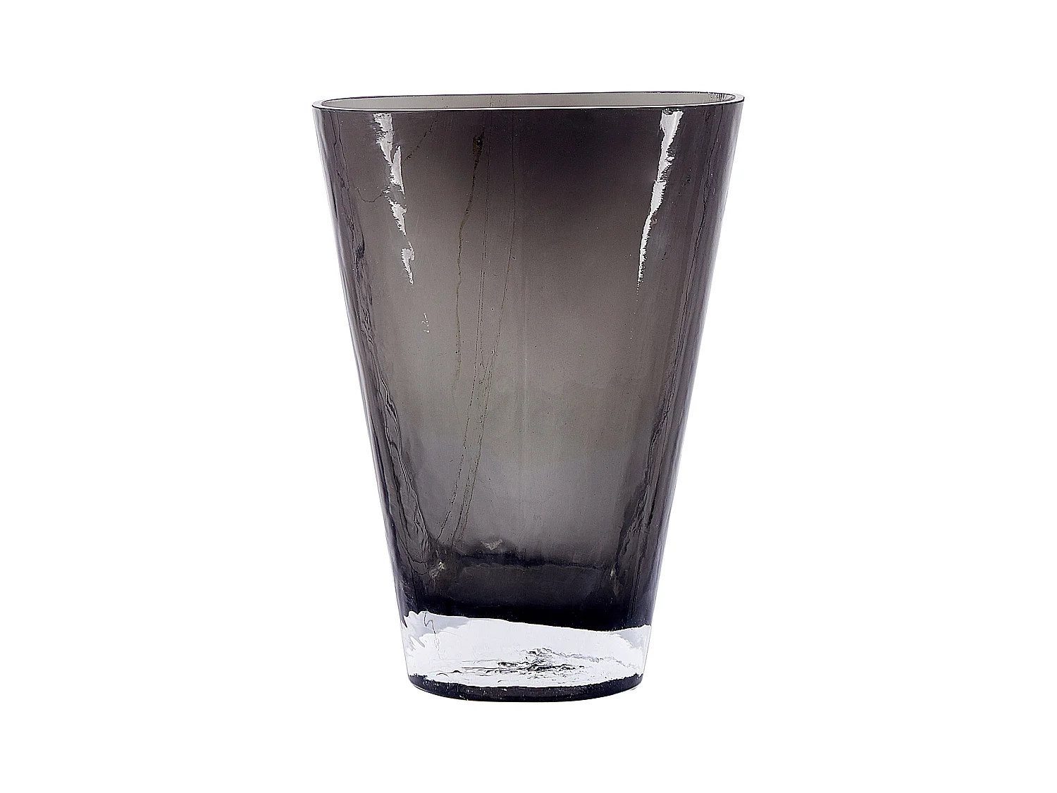 Blumenvase MITATA Glas 20 cm Grau