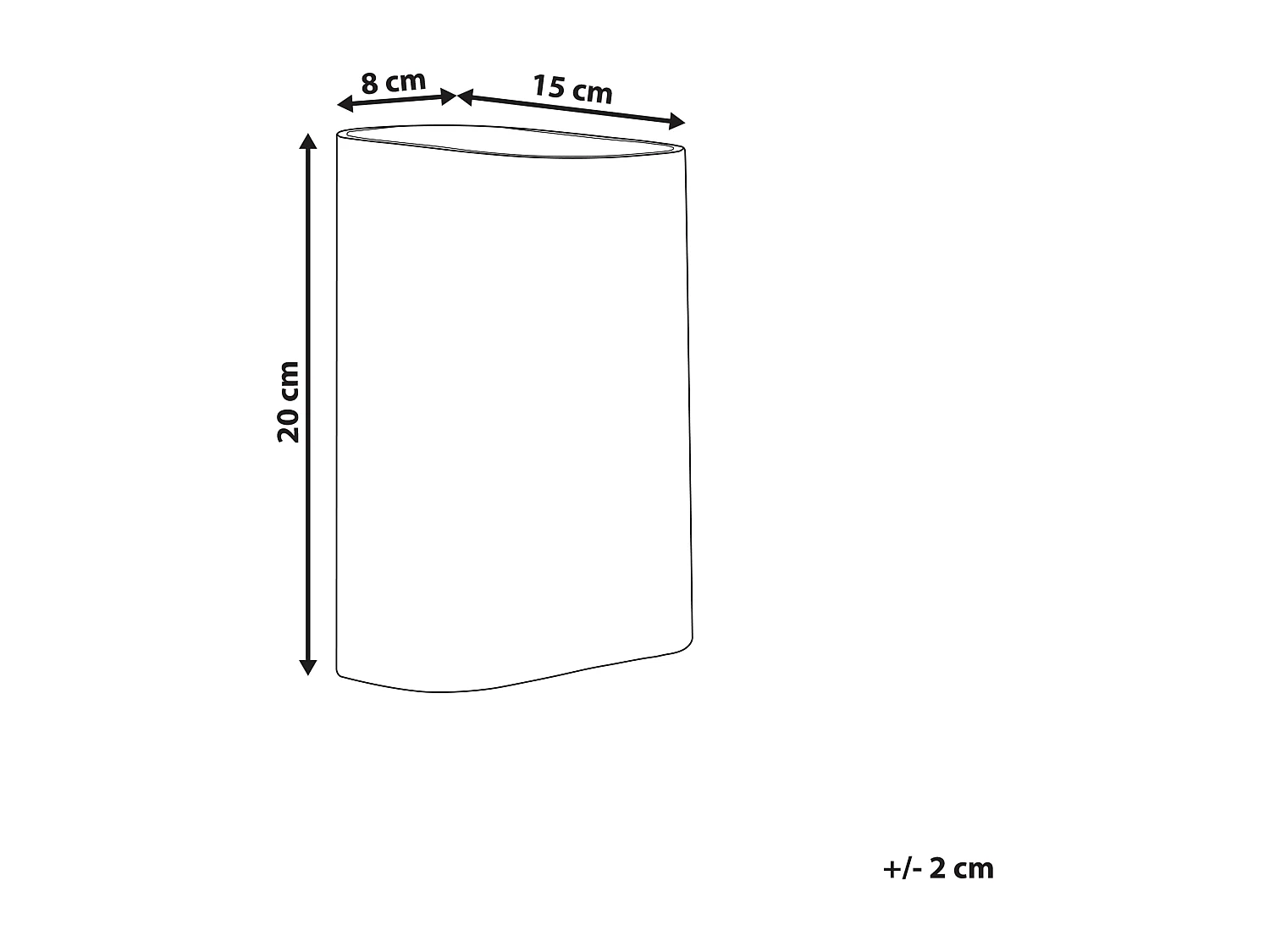 Jarrón para flores MITATA Vidrio 20 cm Gris