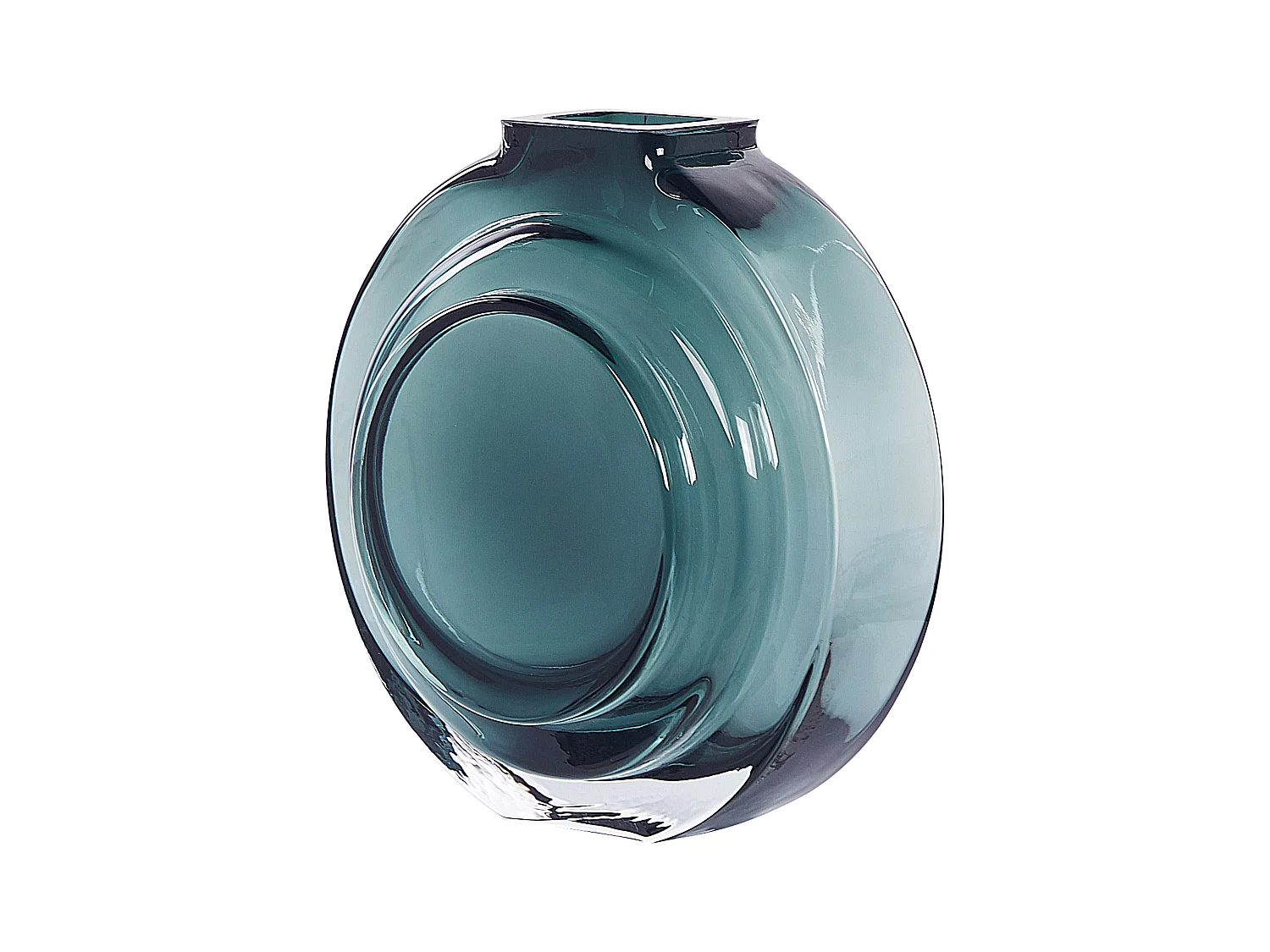Wazon na kwiaty KAPELI Szkło 15 cm Turkusowy
