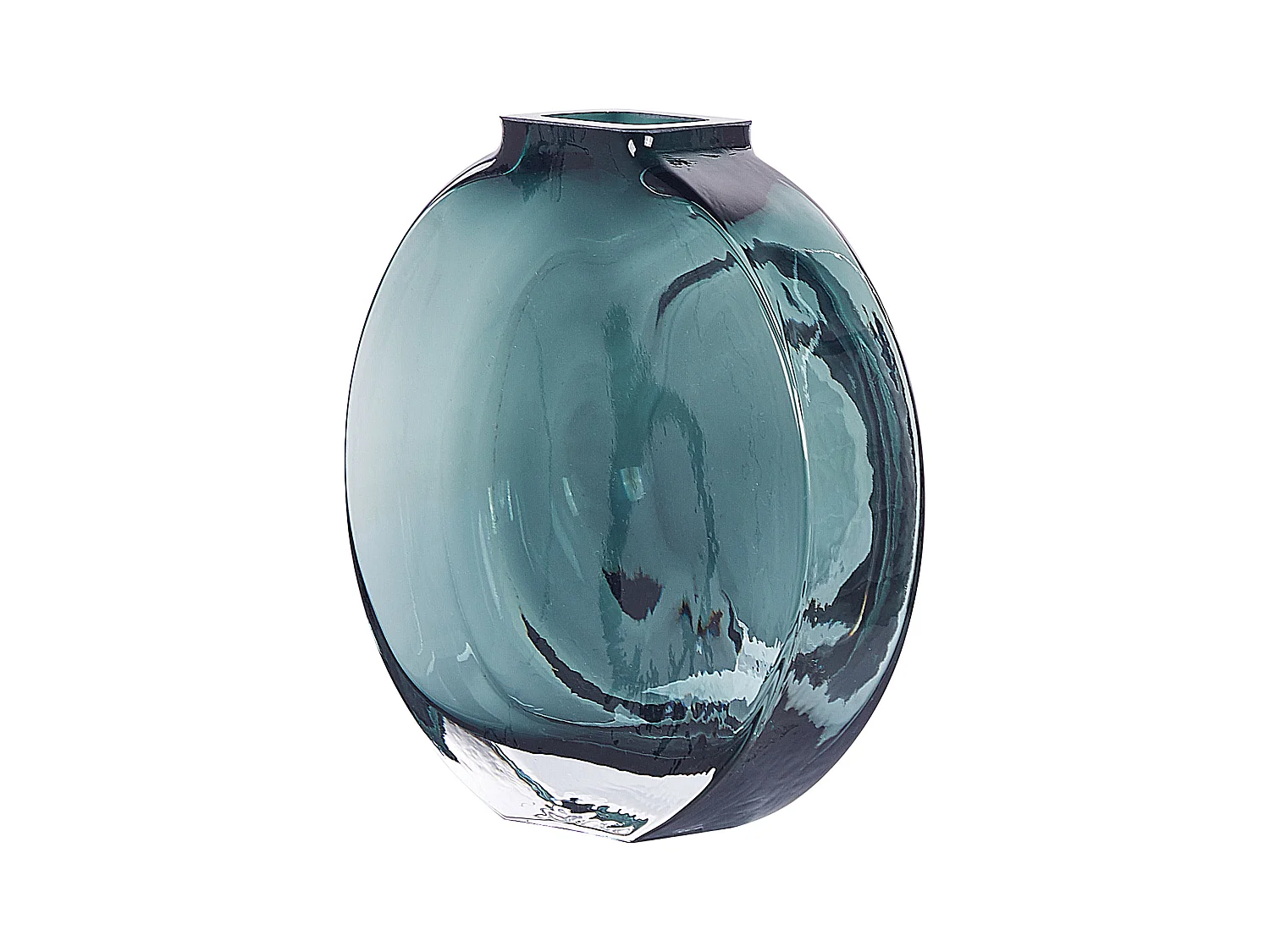 Wazon na kwiaty KAPELI Szkło 15 cm Turkusowy