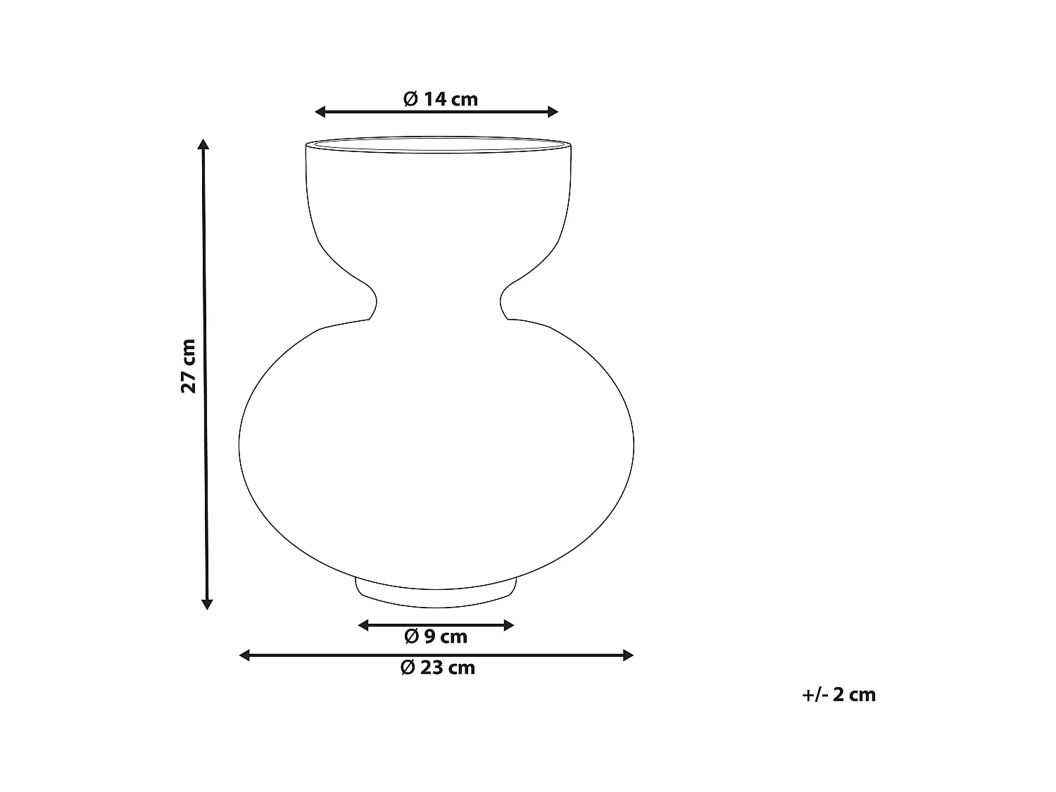 Deko Blumenvase Glas grün 27 cm bauchig mit schmalem Hals Modern Palaia