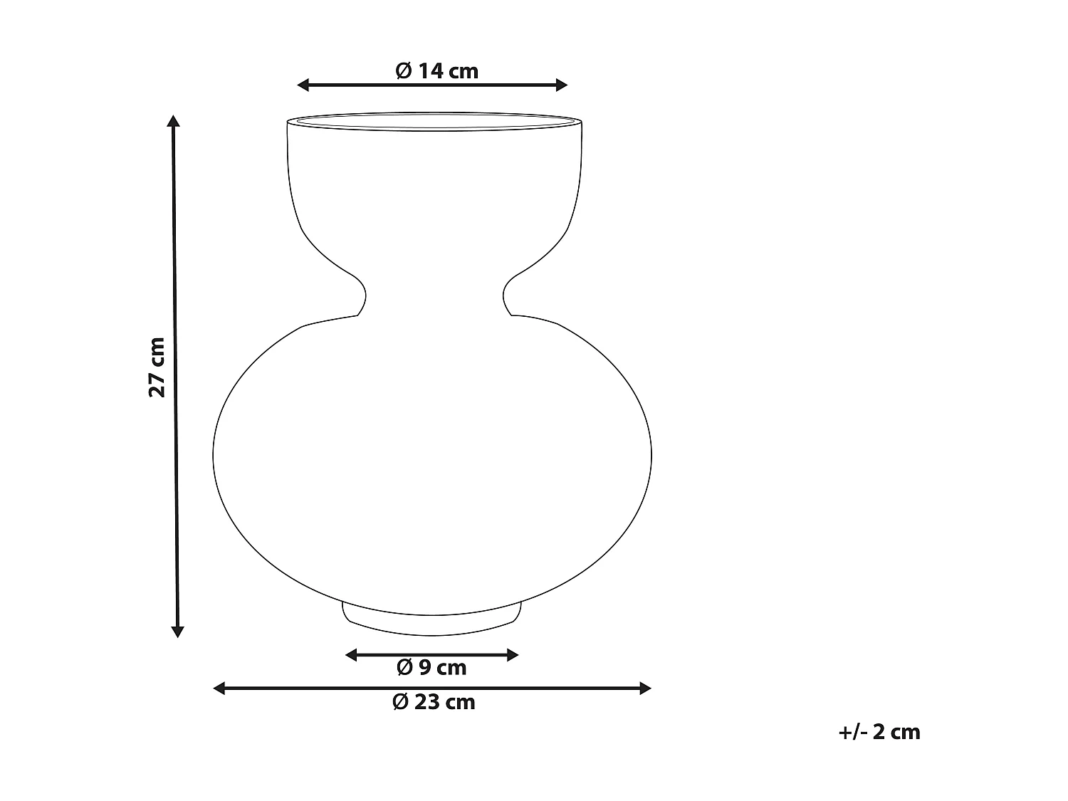 Deko Blumenvase Glas grün 27 cm bauchig mit schmalem Hals Modern Palaia
