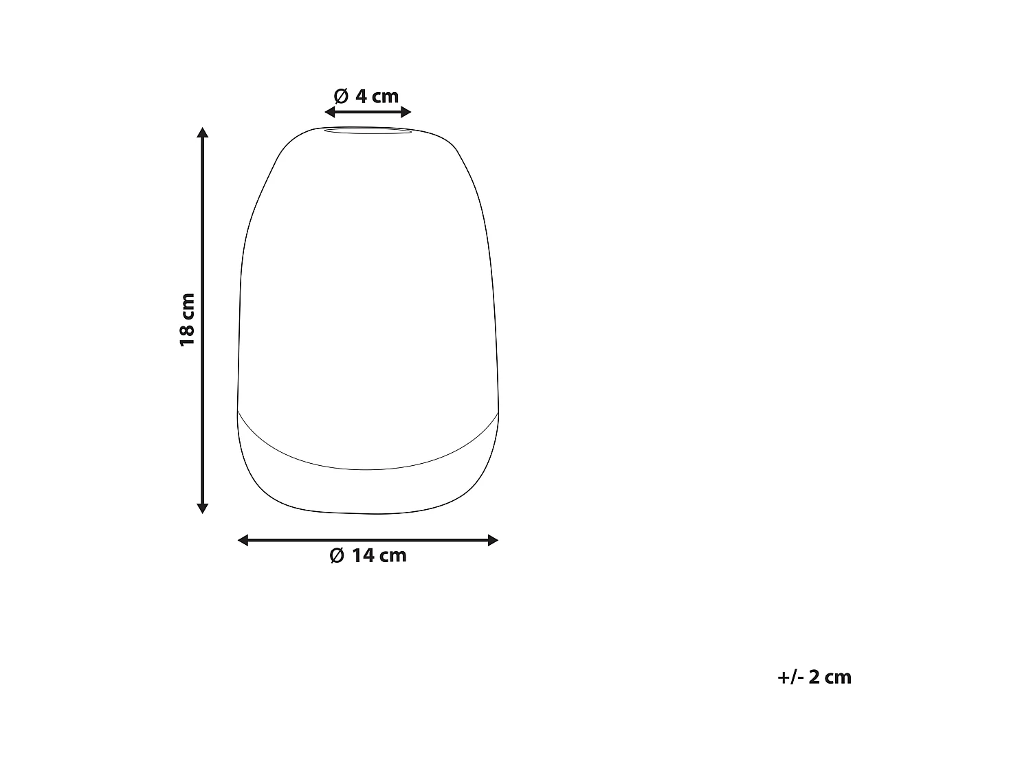 Deko Blumenvase Glas grau / transparent 18 cm bauchig mit schmaler Öffnung Fyska