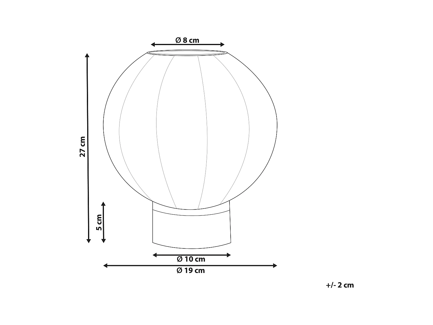 Bloemenvaas FELLI Glas 24 cm Bruin