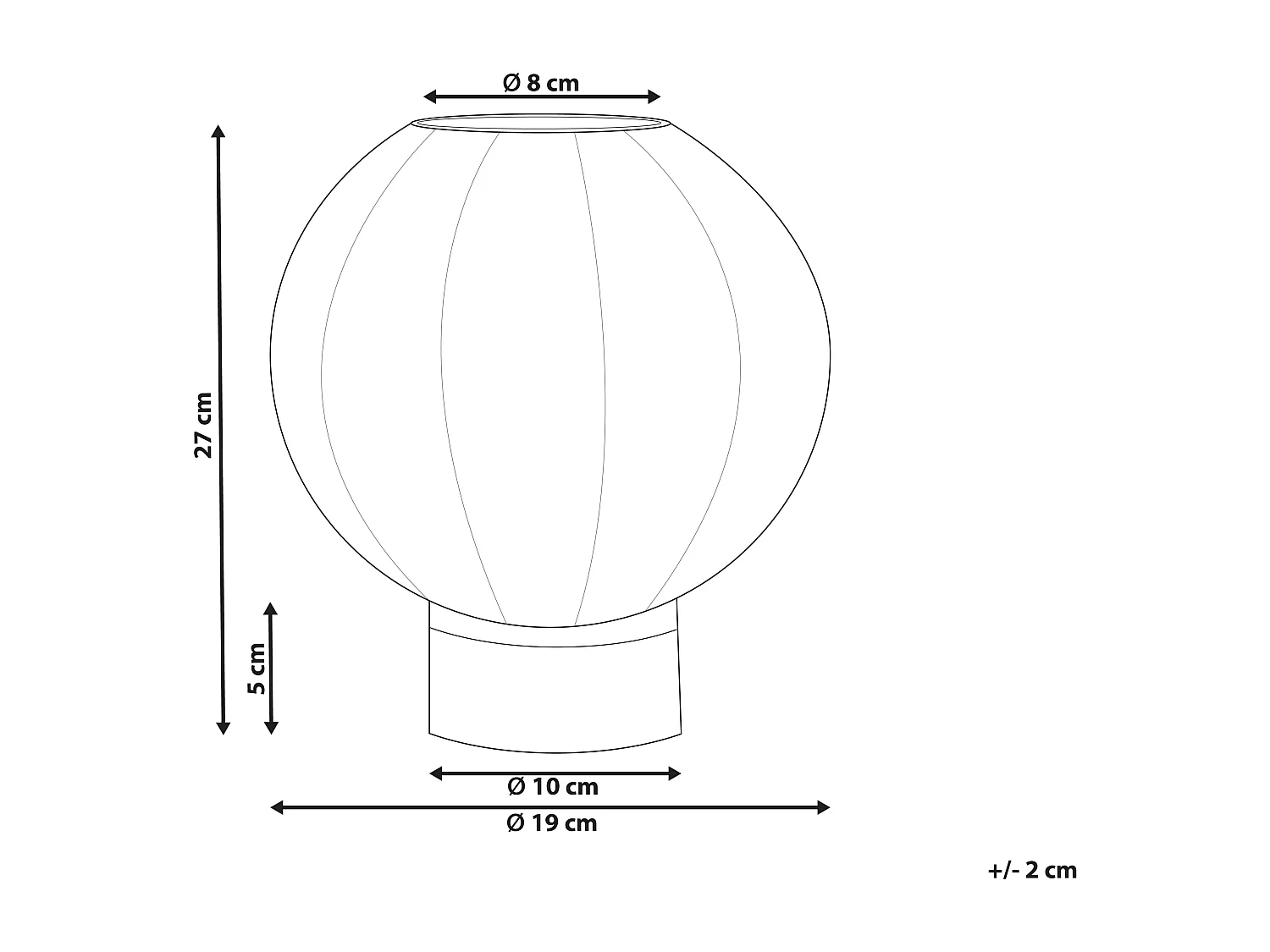 Wazon na kwiaty FELLI Szkło 24 cm Brązowy