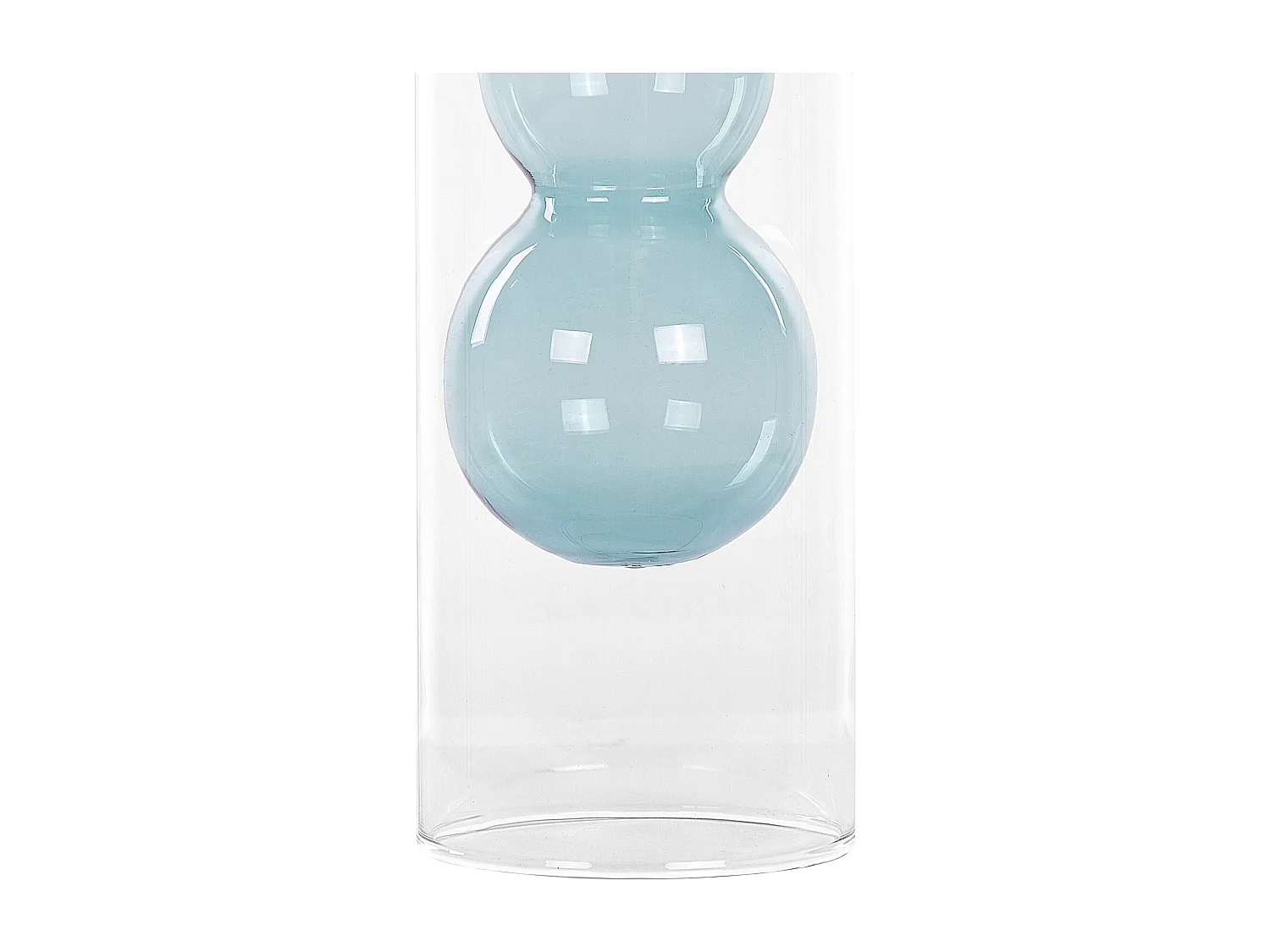 Jarrón para flores KALOCHI Vidrio 27 cm Turquesa