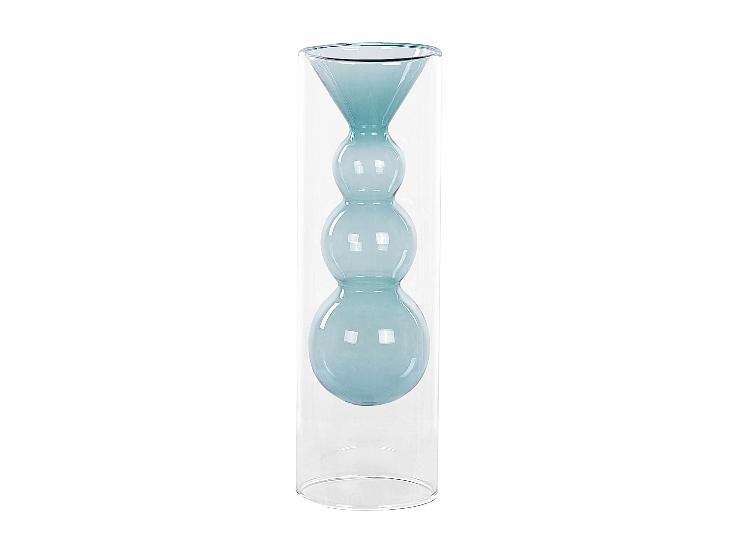 Vase à fleurs KALOCHI Verre 27 cm Turquoise