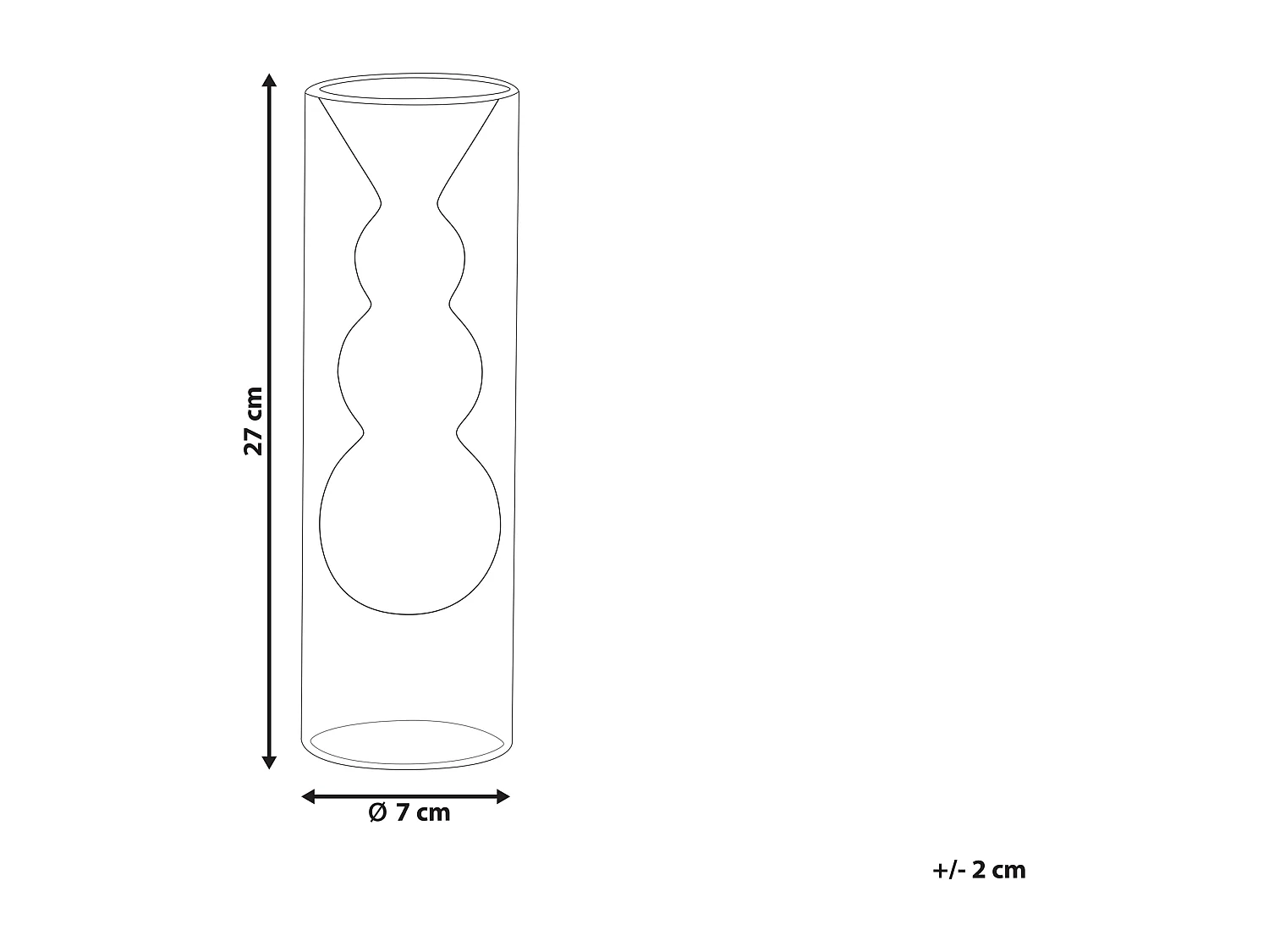 Vase à fleurs KALOCHI Verre 27 cm Turquoise