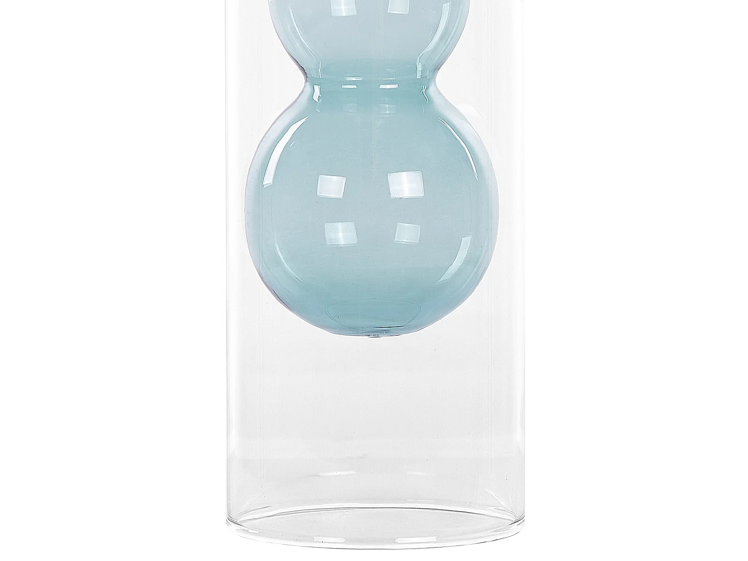 Blumenvase KALOCHI Glas 27 cm Türkis