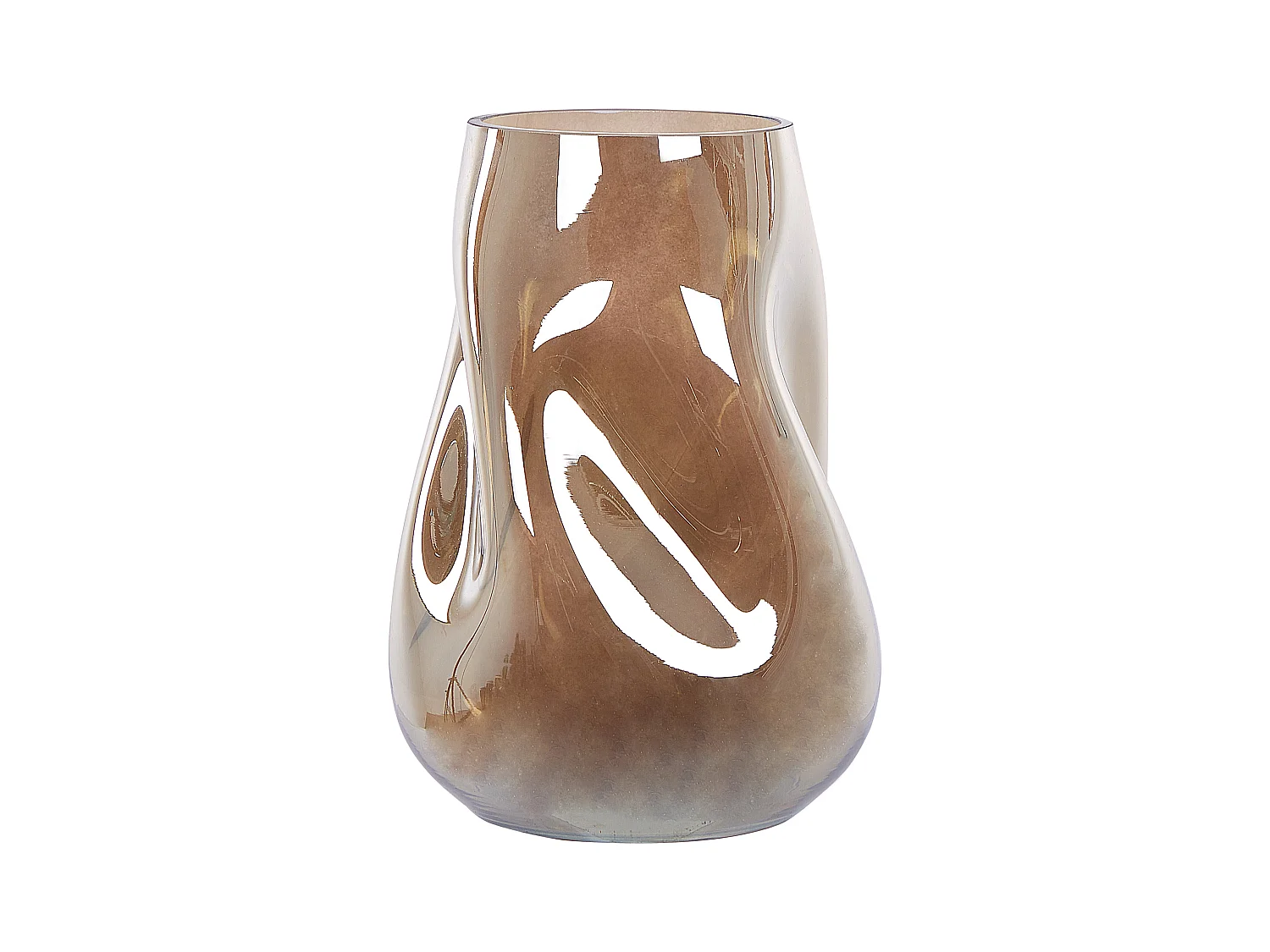 Bloemenvaas IMEROS Glas 27 cm Goudbruin