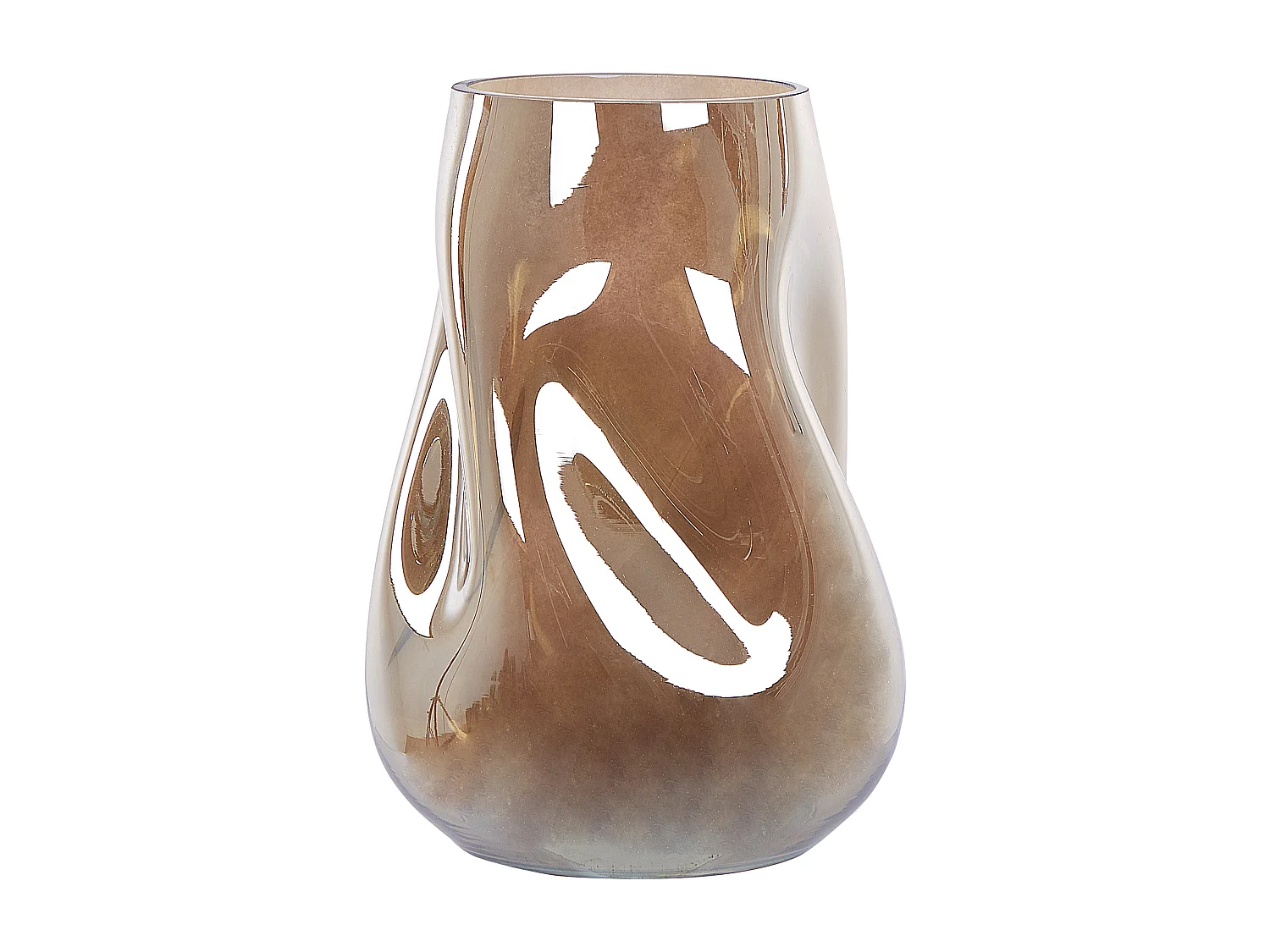 Bloemenvaas IMEROS Glas 27 cm Goudbruin