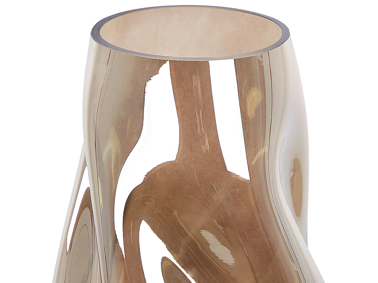 Bloemenvaas IMEROS Glas 27 cm Goudbruin