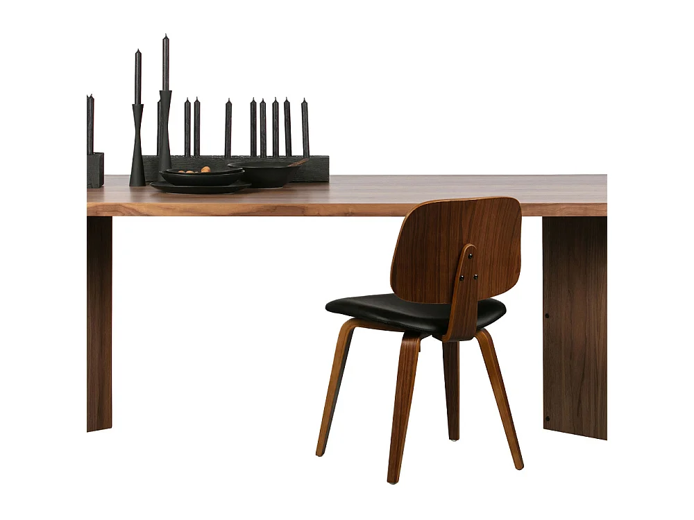 Classic - Chaise en bois et simili - Bois foncé