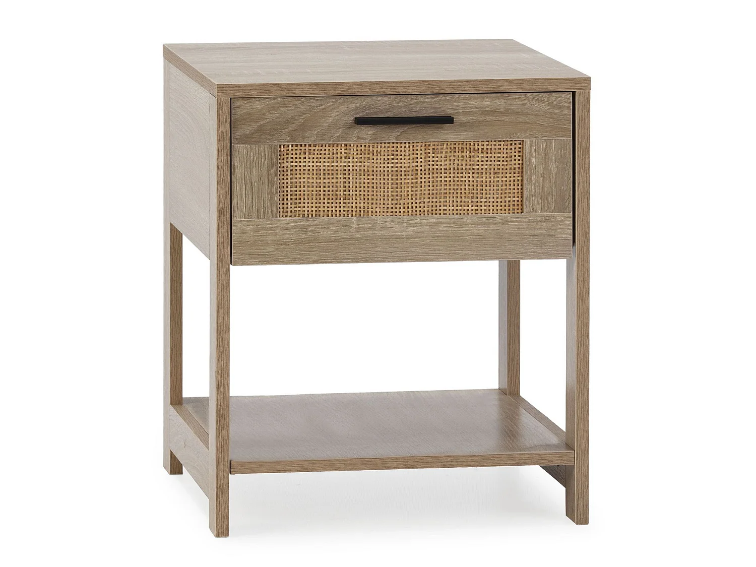 Table de chevet Dalia 1 tiroir couleur chêne, 40 x 40 x 48 cm