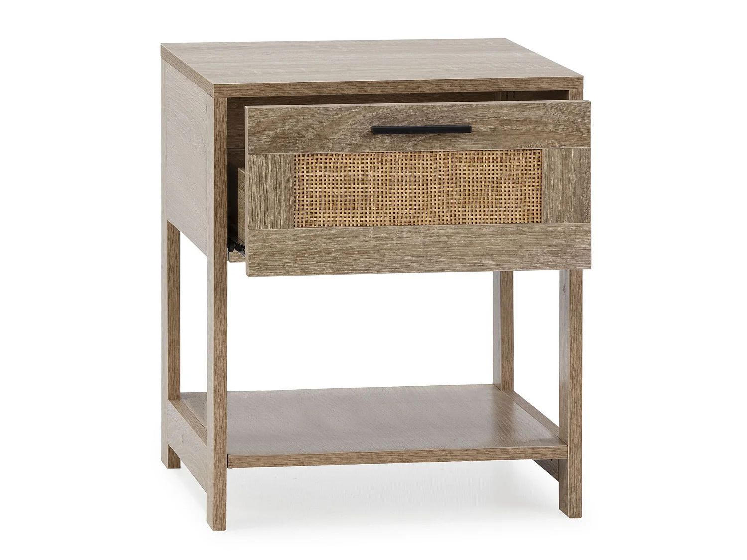 Table de chevet Dalia 1 tiroir couleur chêne, 40 x 40 x 48 cm