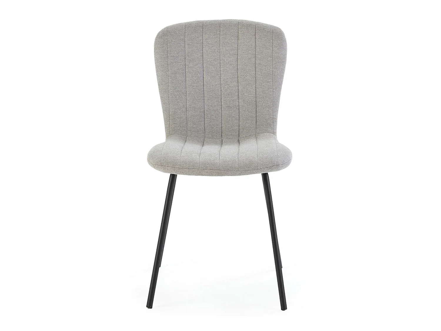 Vier Lucky stoelen met lichtgrijze stoffen bekleding inpakken.