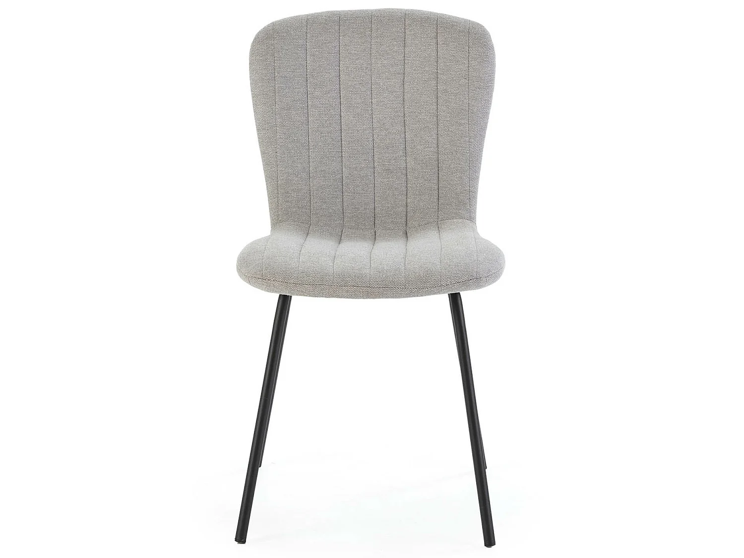 Vier Lucky stoelen met lichtgrijze stoffen bekleding inpakken.