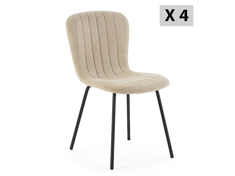 Stuhl-set 4er Lucky Beige