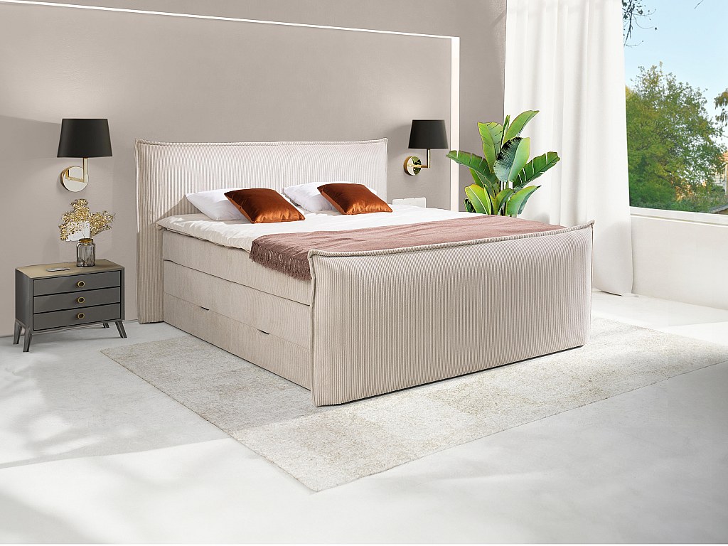 Lit Boxspring: Ensemble lit boxspring et sommier complet