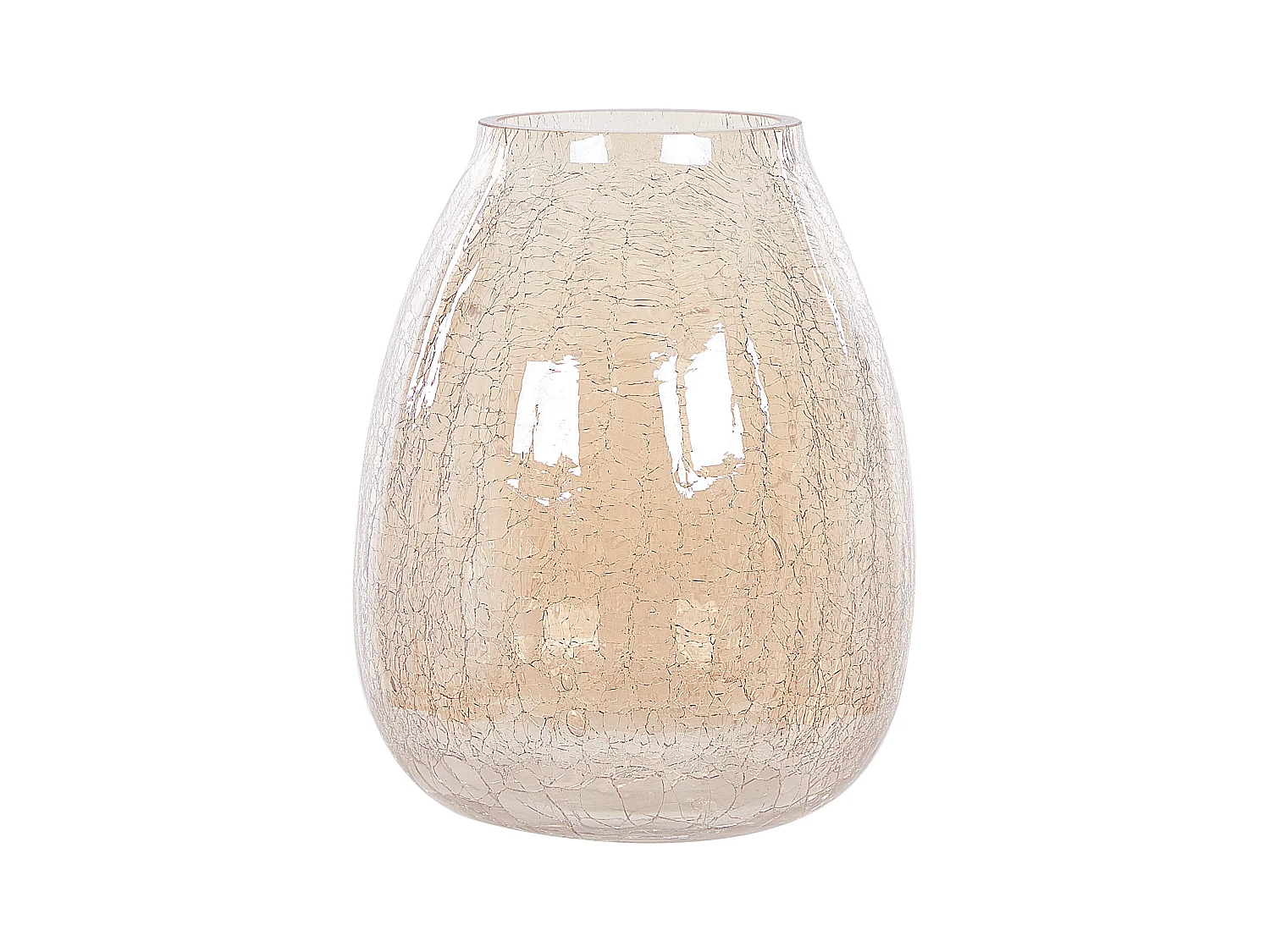 Bloemenvaas LIKOPORIA Glas 22 cm Lichtbeige