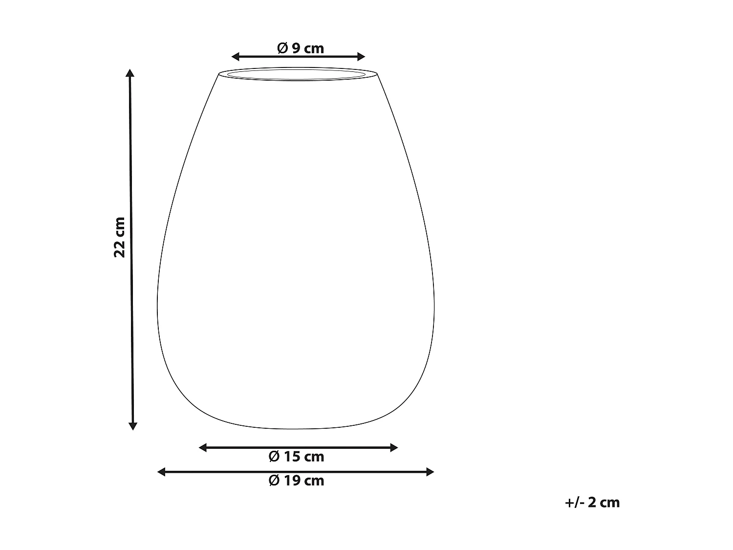 Vaso da fiori LIKOPORIA Vetro 22 cm Beige chiaro