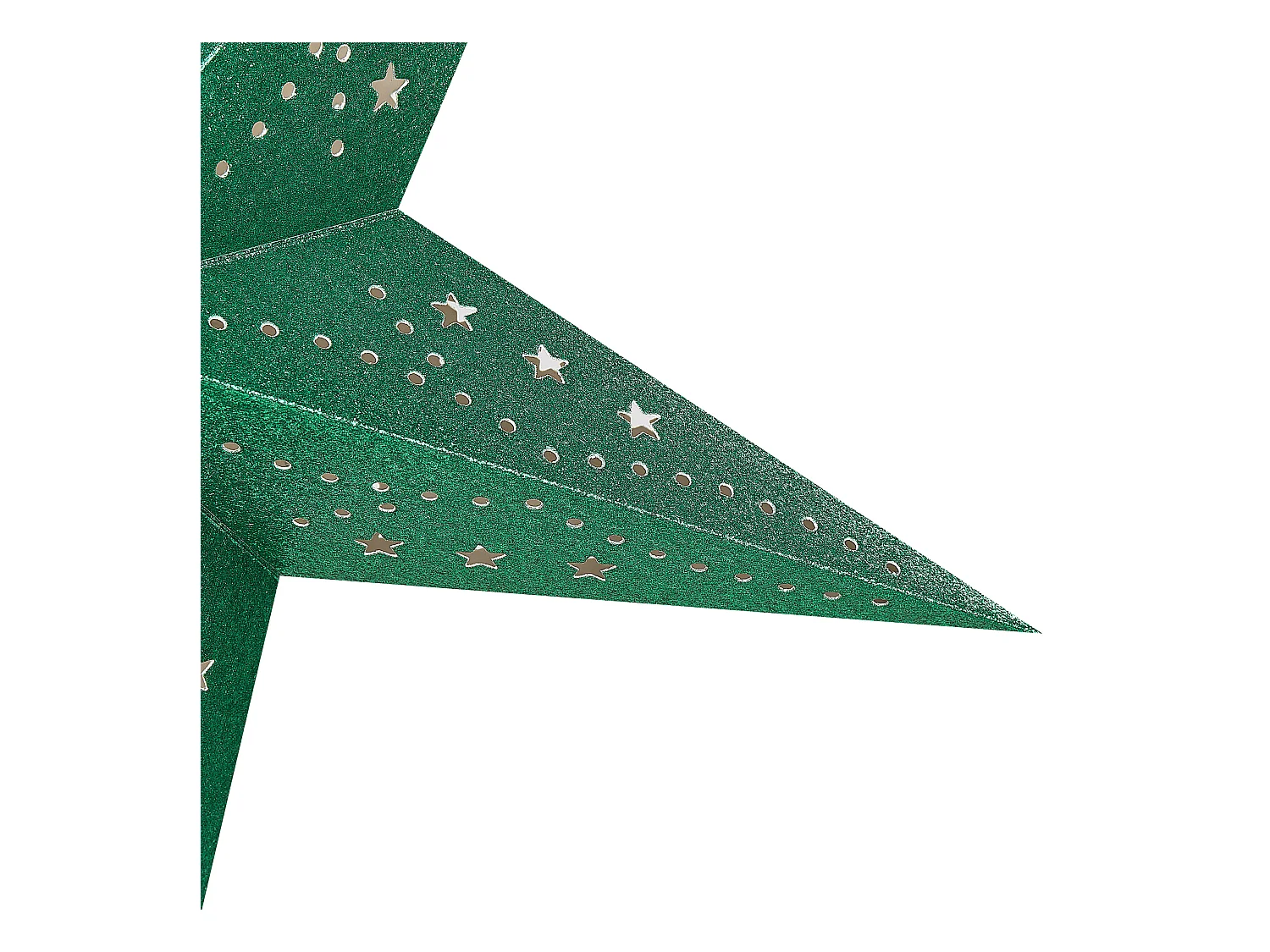 Conjunto de 2 decoraciones colgantes Estrella MOTTI Papel 45 cm Verde esmeralda