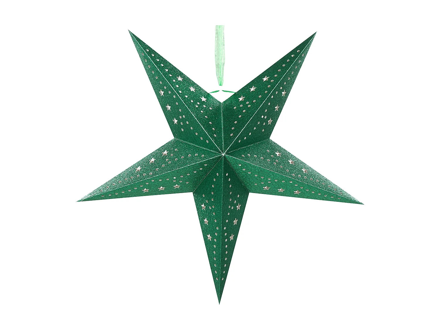Lot de 2 décorations suspendues LED MOTTI Étoile 45 cm Vert émeraude