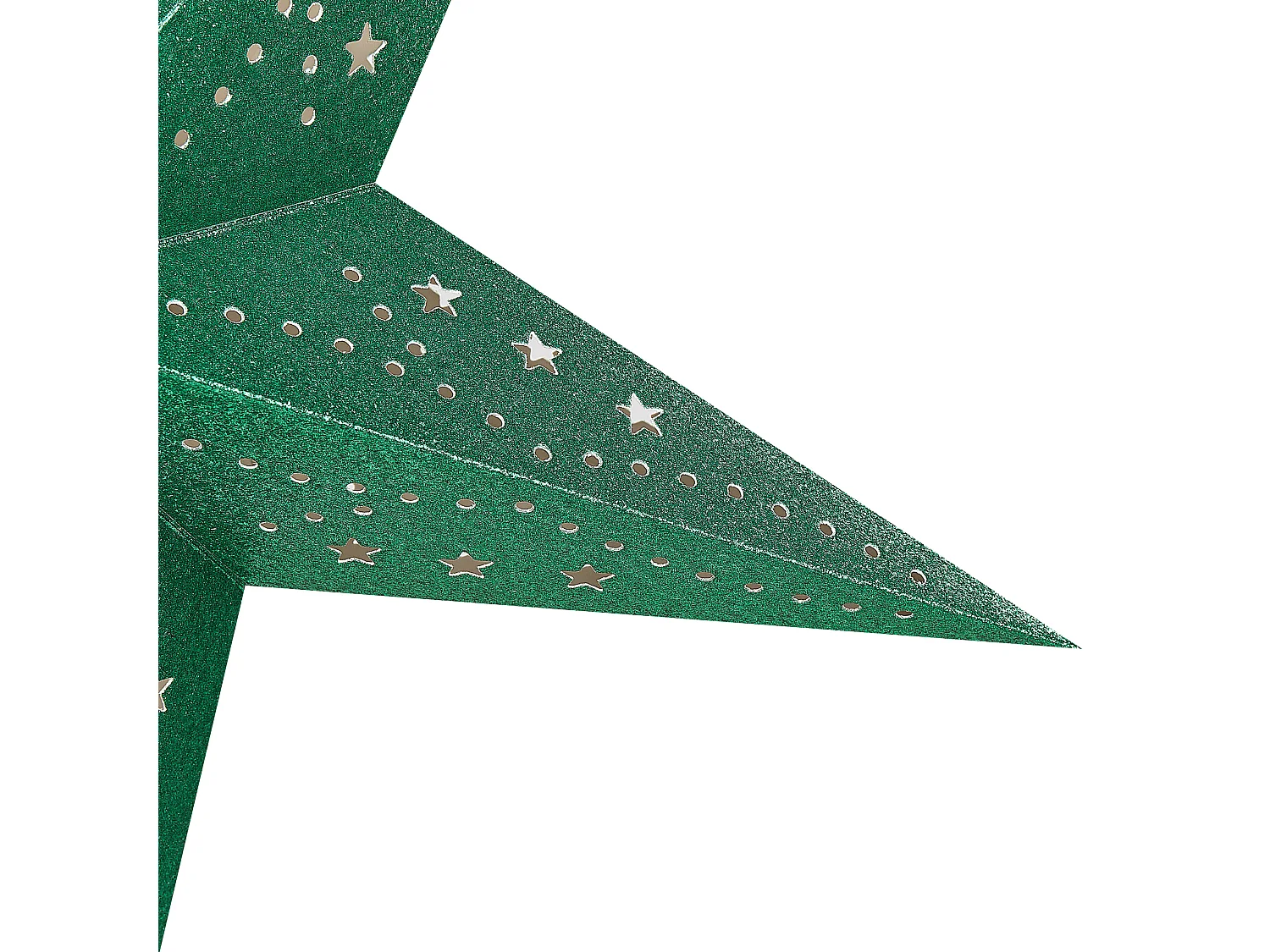 Wanddekoration 2er Set Stern MOTTI Papier 45 cm Smaragdgrün