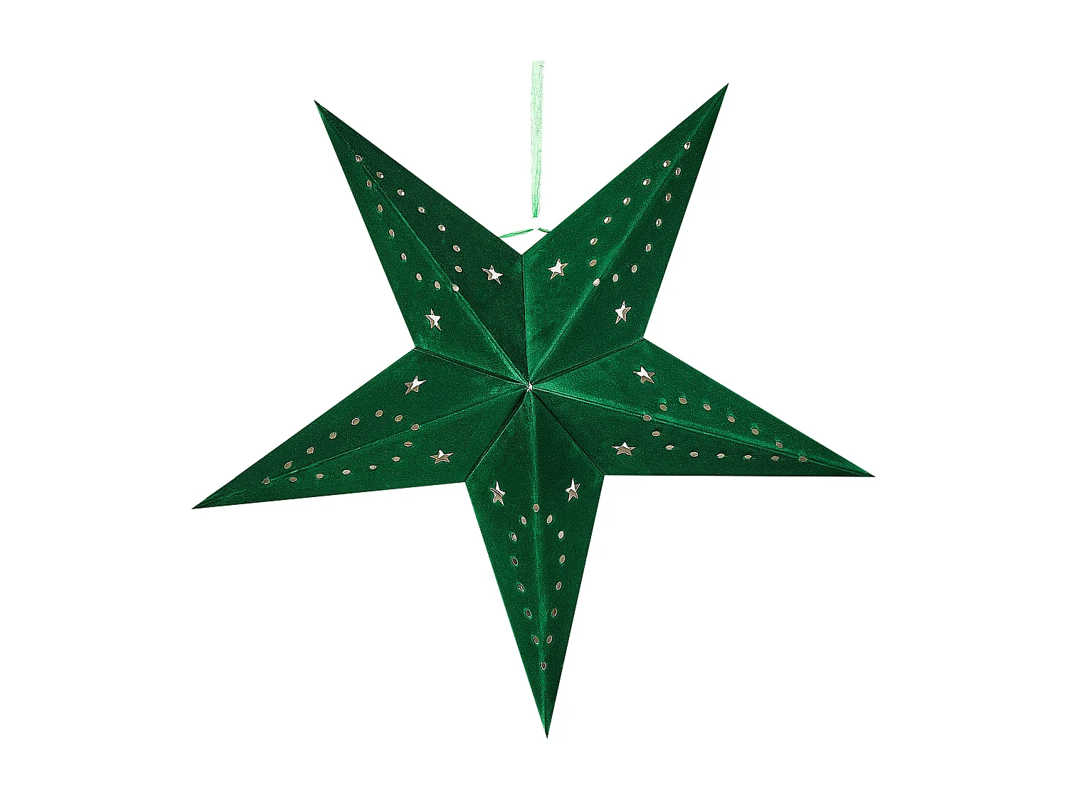 Lot de 2 décorations suspendues LED MOTTI Étoile 45 cm Vert émeraude