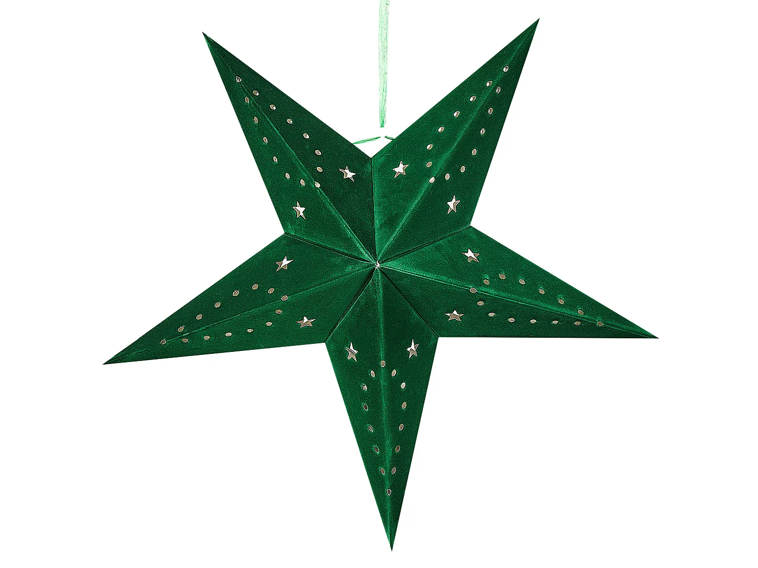 Set van 2 hangende decoraties MOTTI Papier 45 cm Smaragdgroen