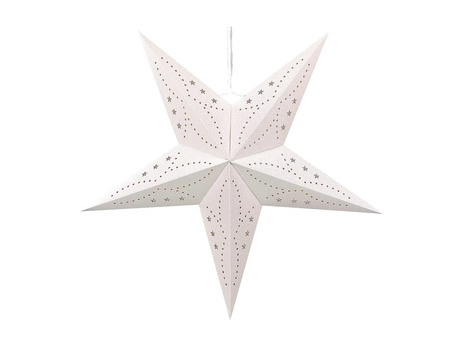 Set di 2 decorazioni da appendere stella MOTTI Carta 60 cm Bianco