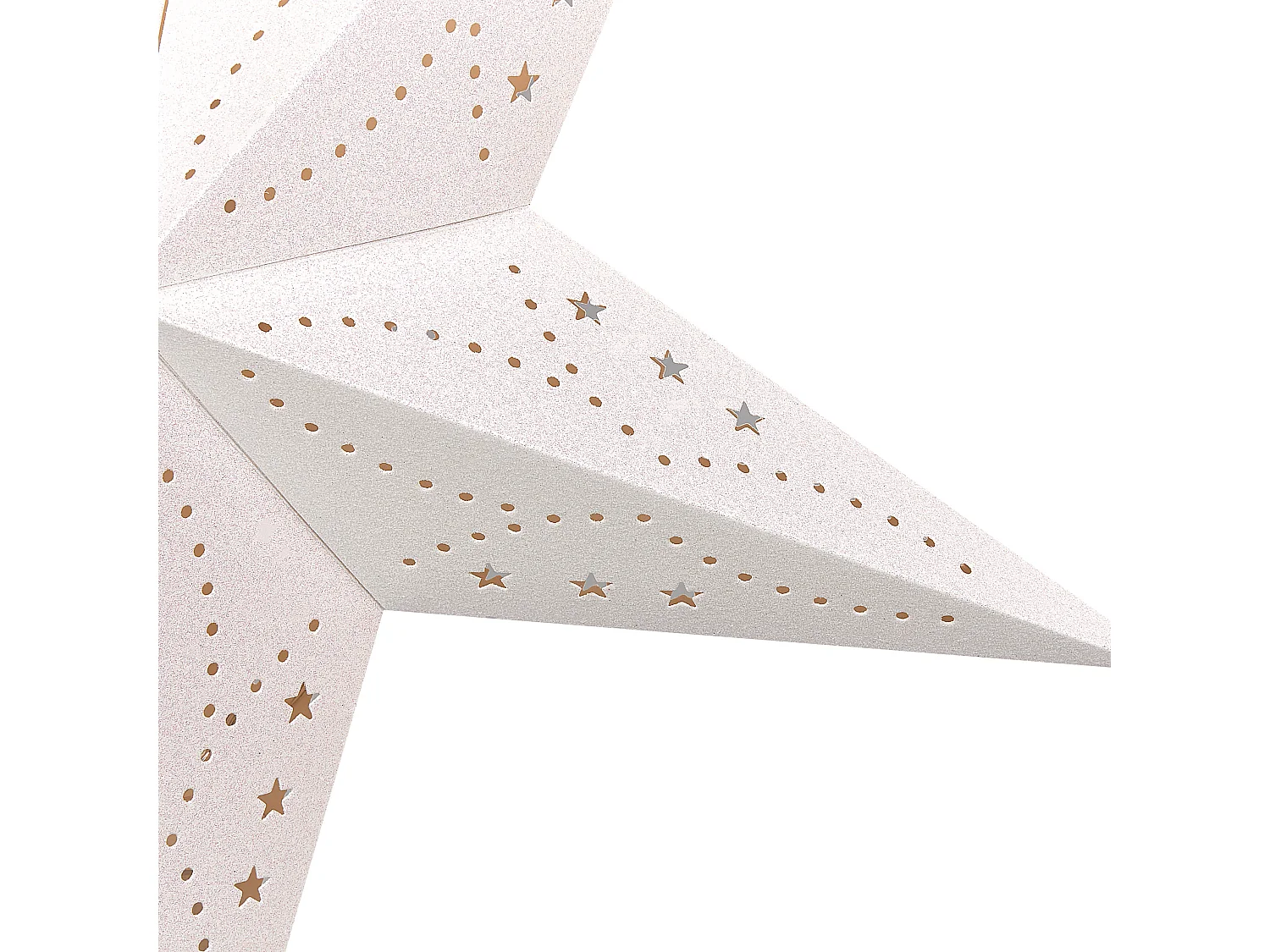 Set di 2 decorazioni da appendere stella MOTTI Carta 60 cm Bianco