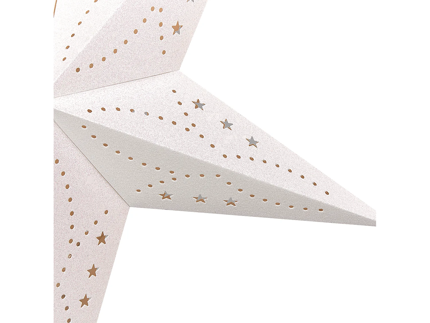 Set di 2 decorazioni da appendere stella MOTTI Carta 60 cm Bianco