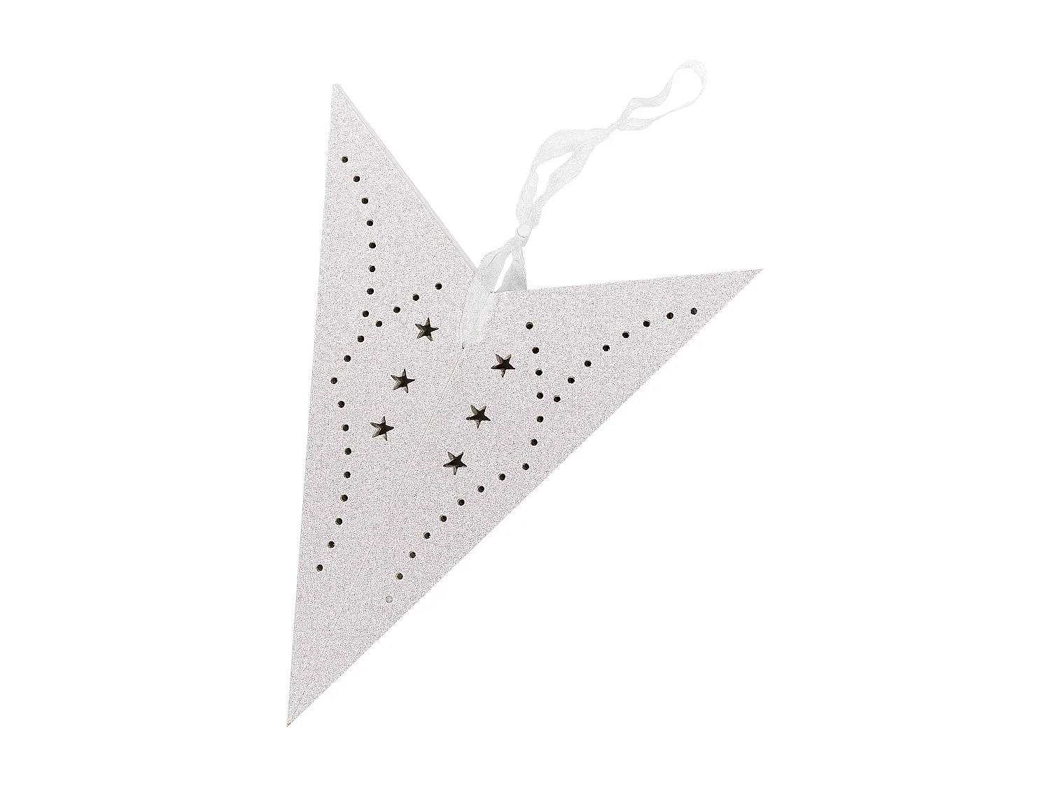 Set di 2 decorazioni da appendere stella MOTTI Carta 60 cm Bianco