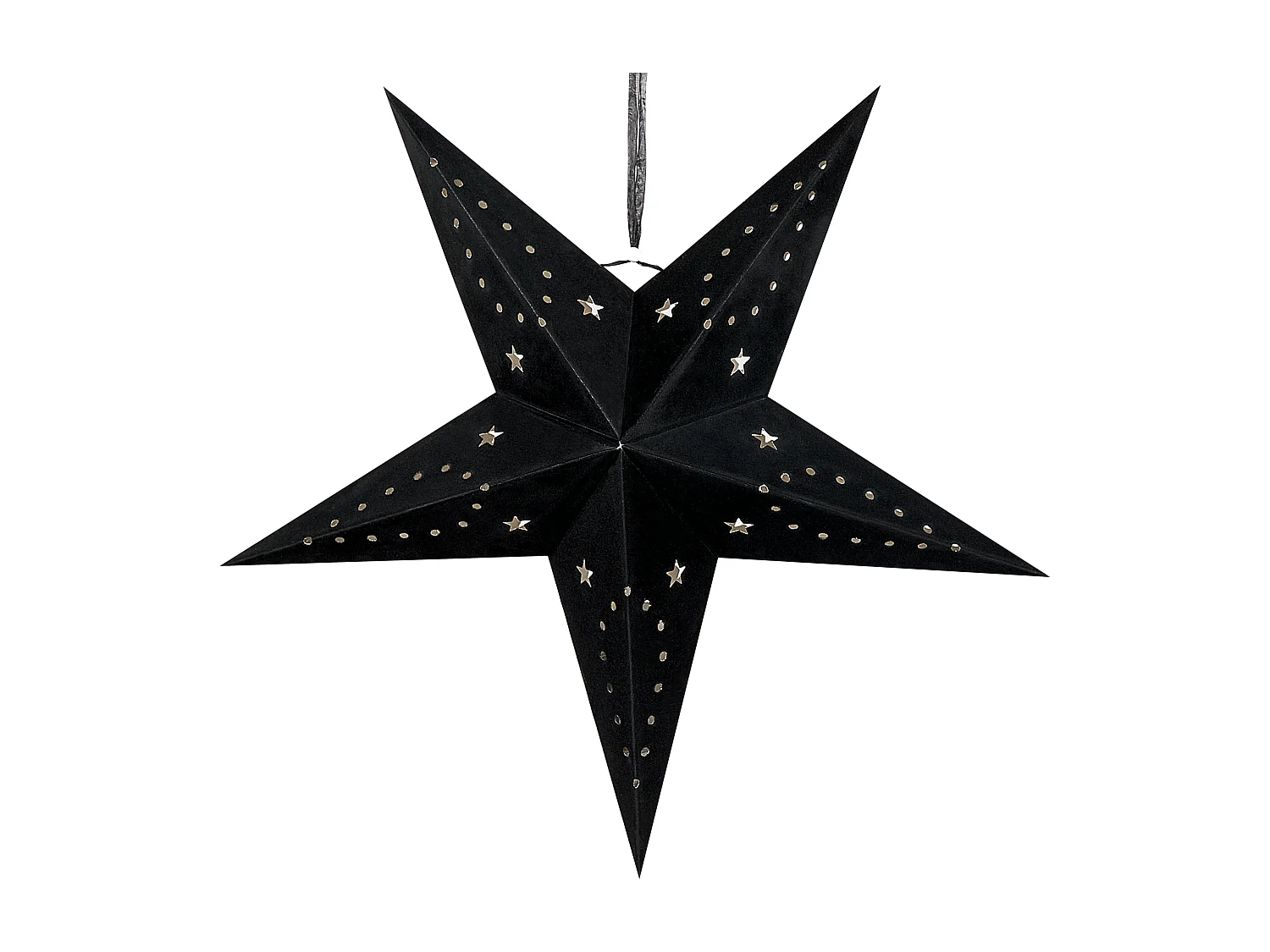 Lot de 2 décorations suspendues LED MOTTI Étoile 60 cm Noir