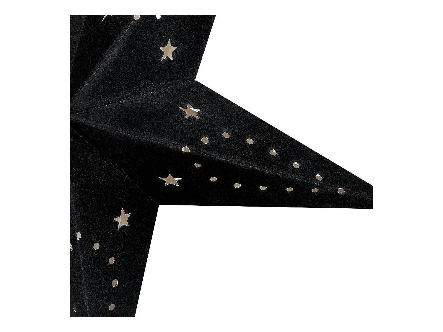 Wanddekoration 2er Set Stern MOTTI Papier 45 cm Schwarz