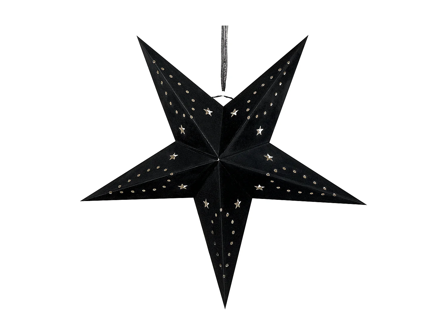 Lot de 2 décorations suspendues LED MOTTI Étoile 45 cm Noir