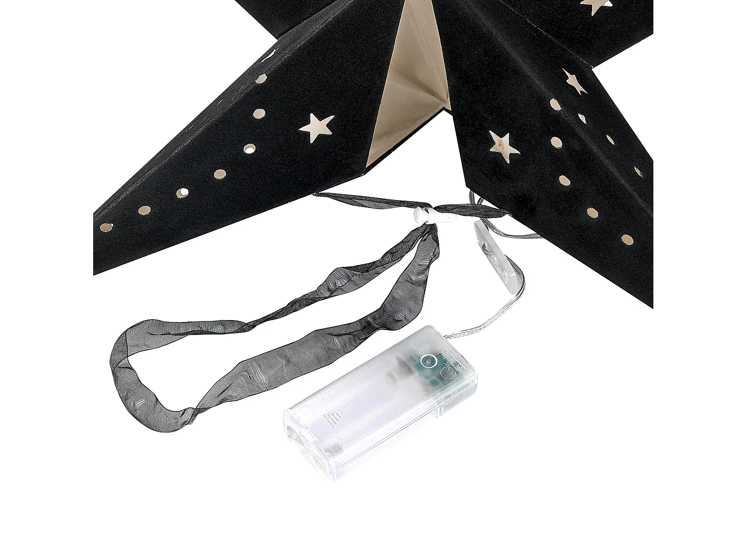 Set van 2 hangende decoraties MOTTI Papier 45 cm Zwart