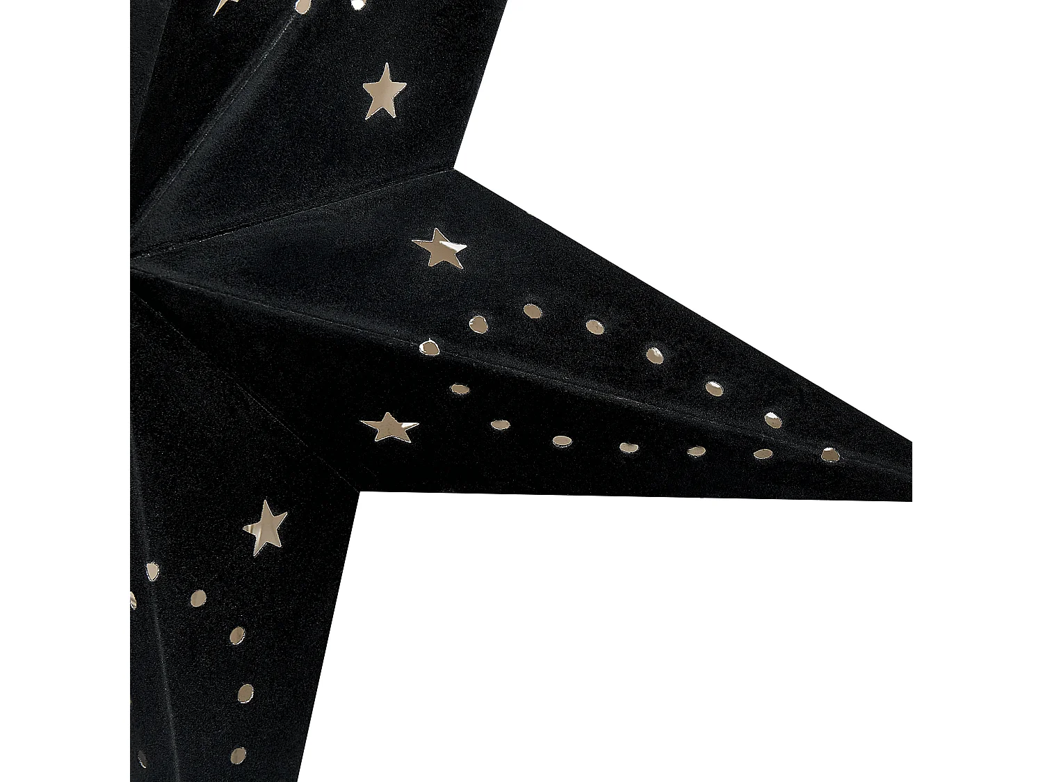 Wanddekoration 2er Set Stern MOTTI Papier 45 cm Schwarz