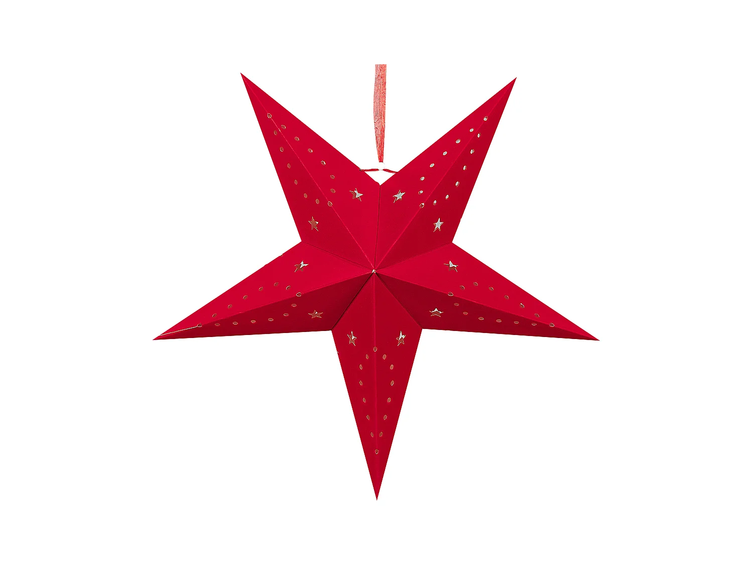 Lot de 2 décorations suspendues LED MOTTI Étoile 45 cm Rouge