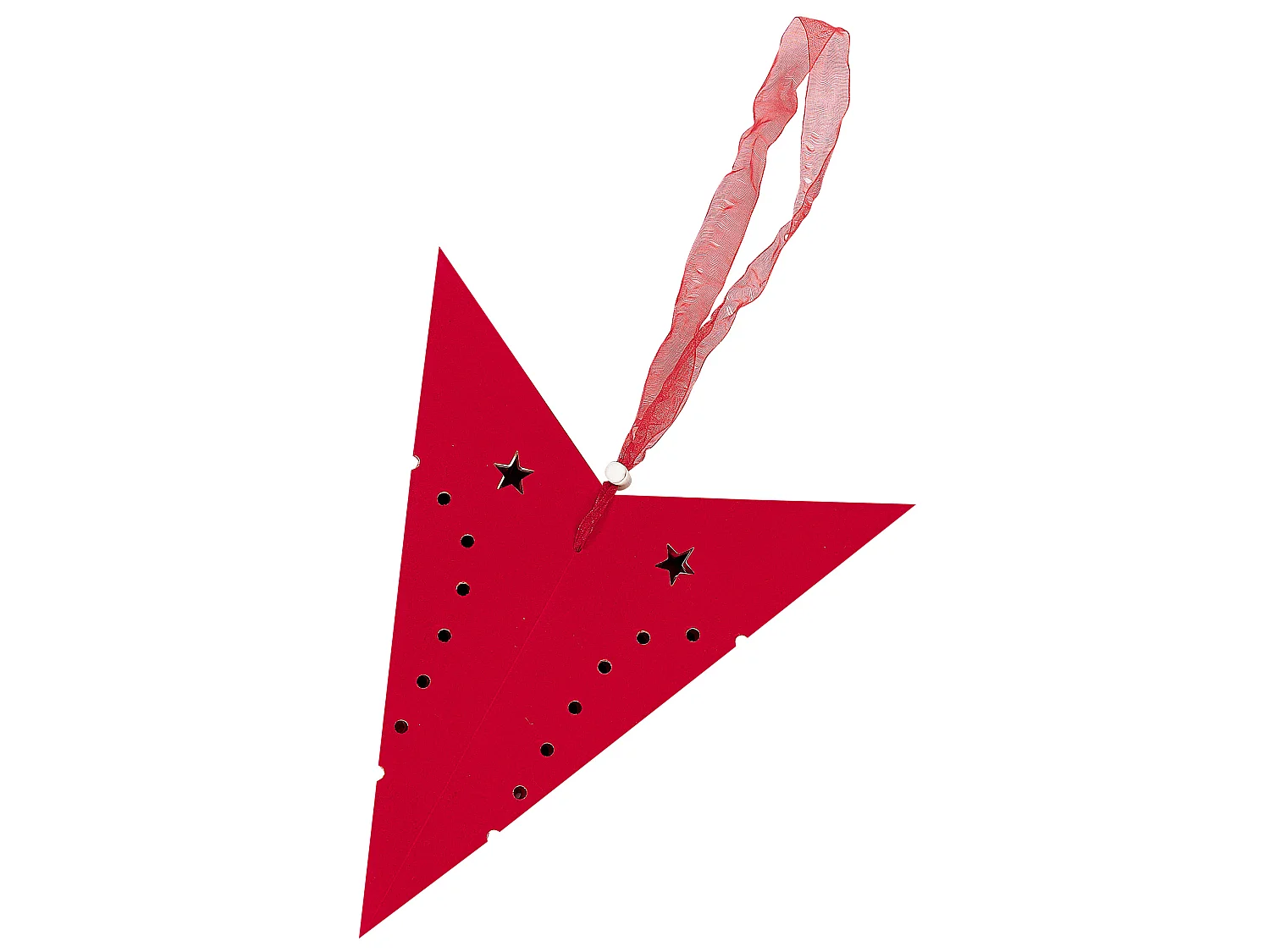 Lot de 2 décorations suspendues Étoile MOTTI Papier 45 cm Rouge