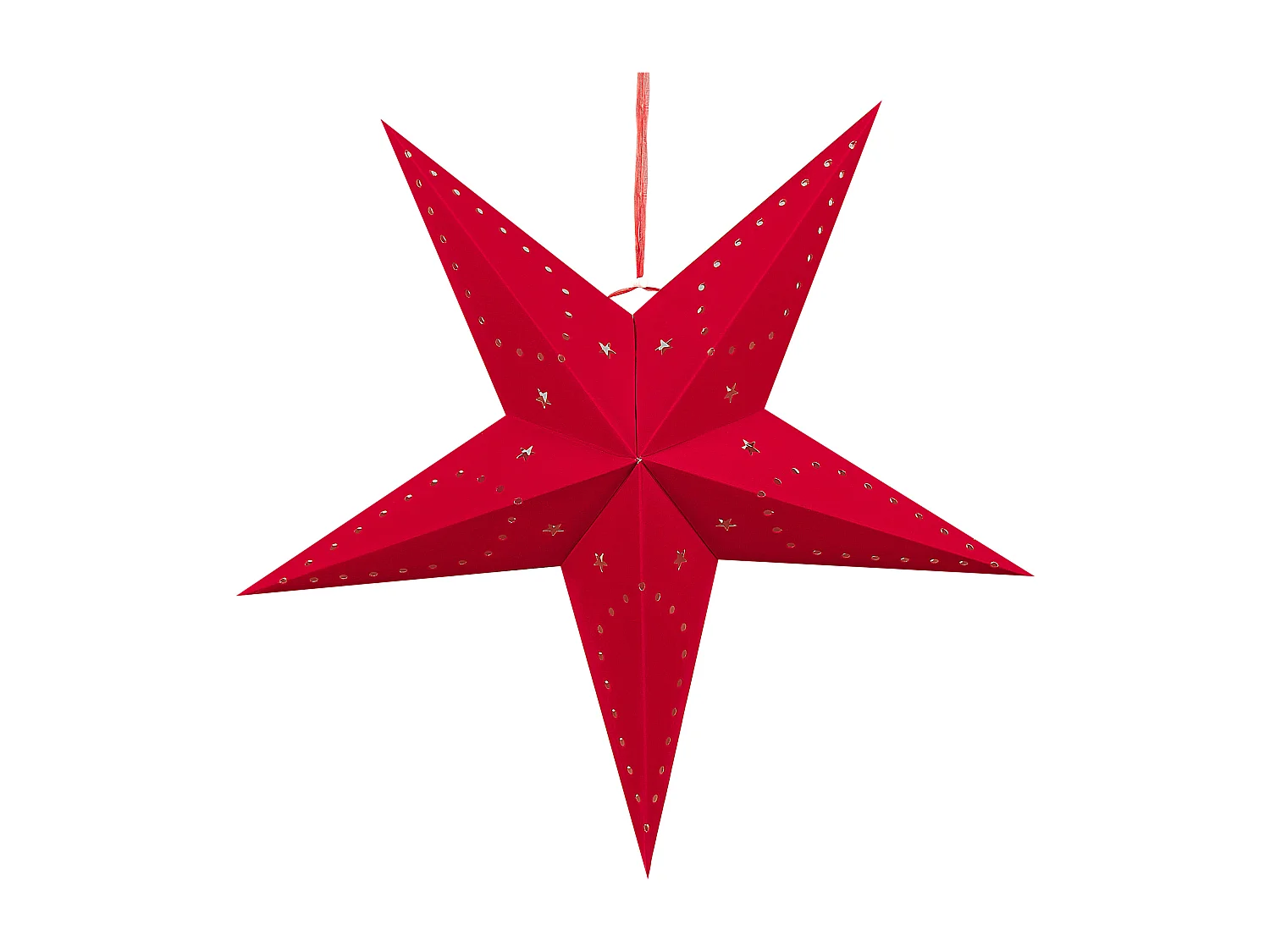 Set van 2 hangende decoraties MOTTI Papier 60 cm Rood