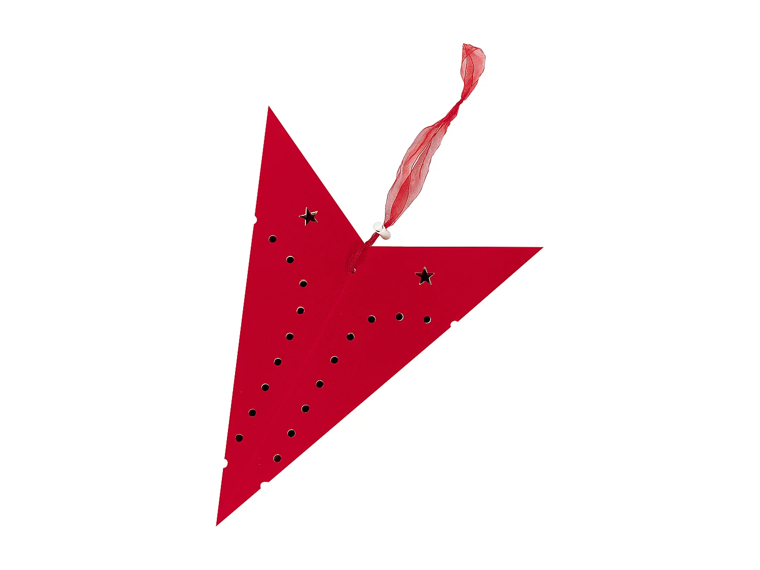 Lot de 2 décorations suspendues LED MOTTI Étoile 60 cm Rouge