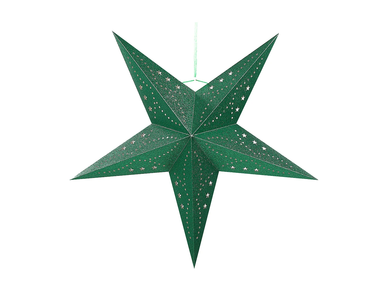 Lot de 2 décorations suspendues LED MOTTI Étoile 60 cm Vert émeraude